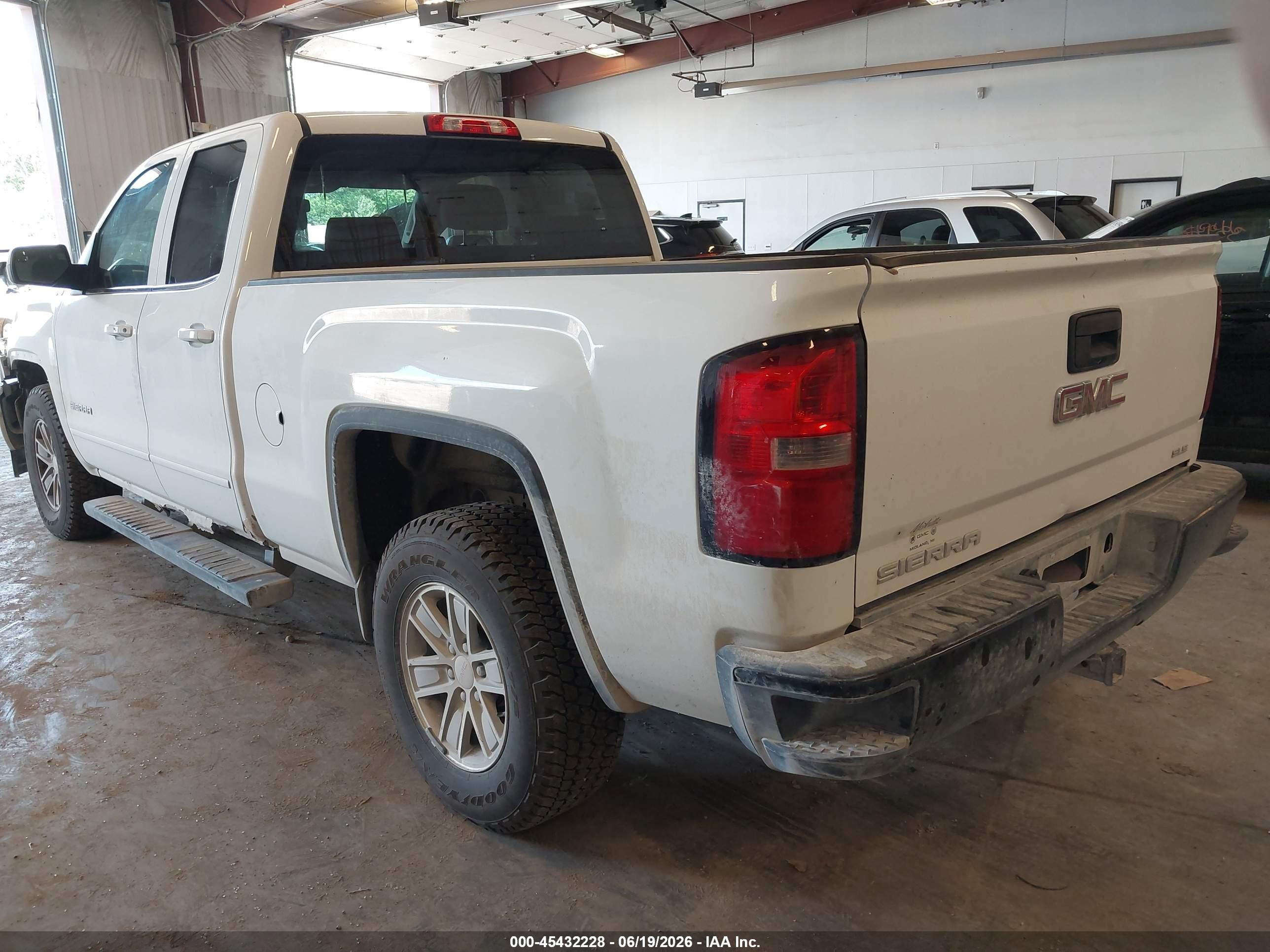 2014 Gmc Sierra 1500 Sle White vin: 1GTV2UEH7EZ314737