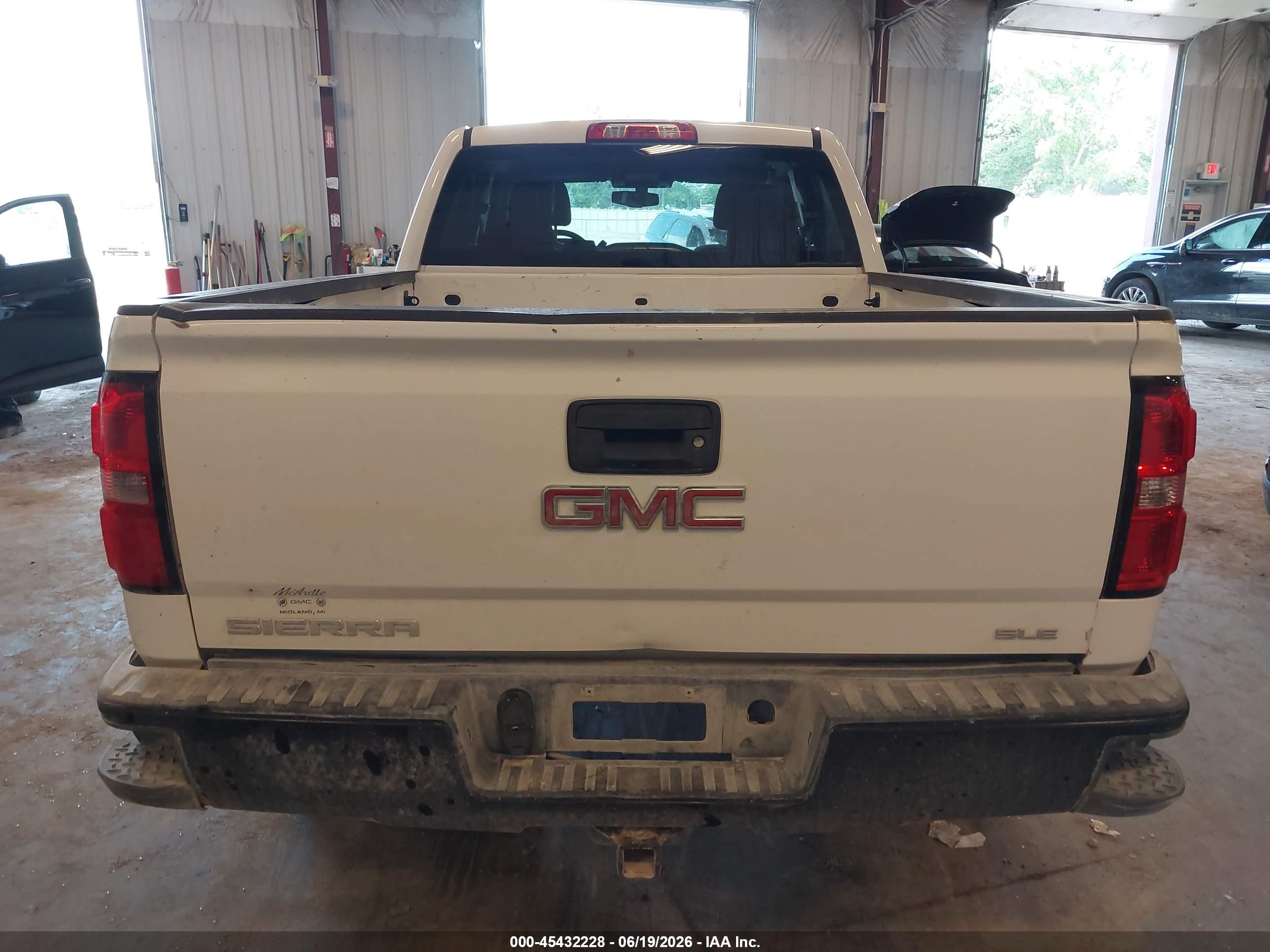 2014 Gmc Sierra 1500 Sle White vin: 1GTV2UEH7EZ314737