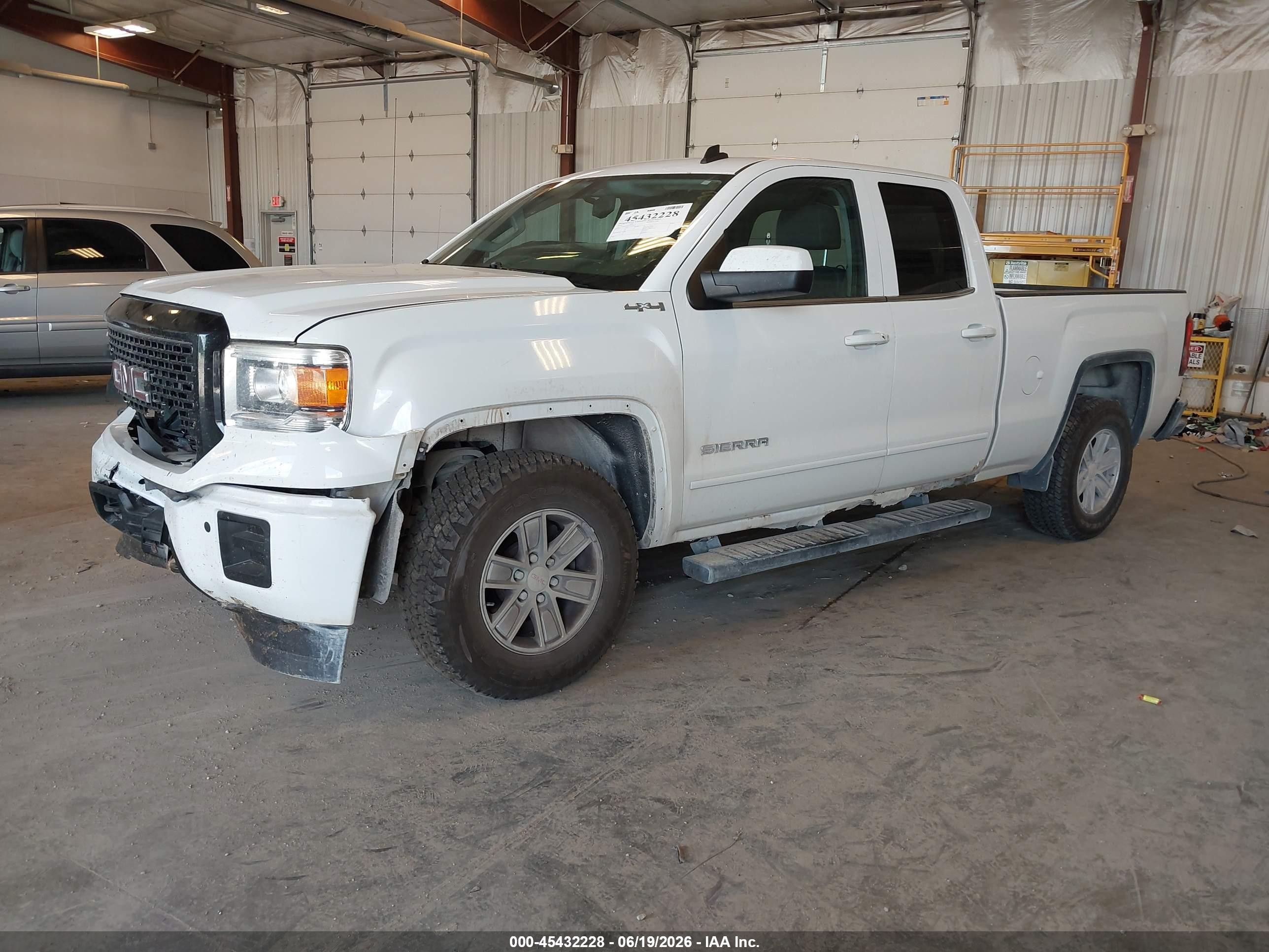 2014 Gmc Sierra 1500 Sle White vin: 1GTV2UEH7EZ314737