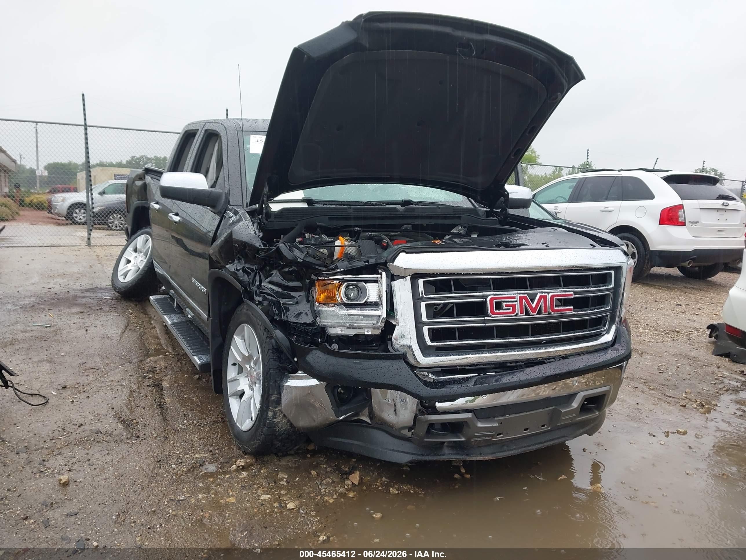 2015 Gmc Sierra 1500 Slt Black vin: 1GTV2VEC1FZ259715