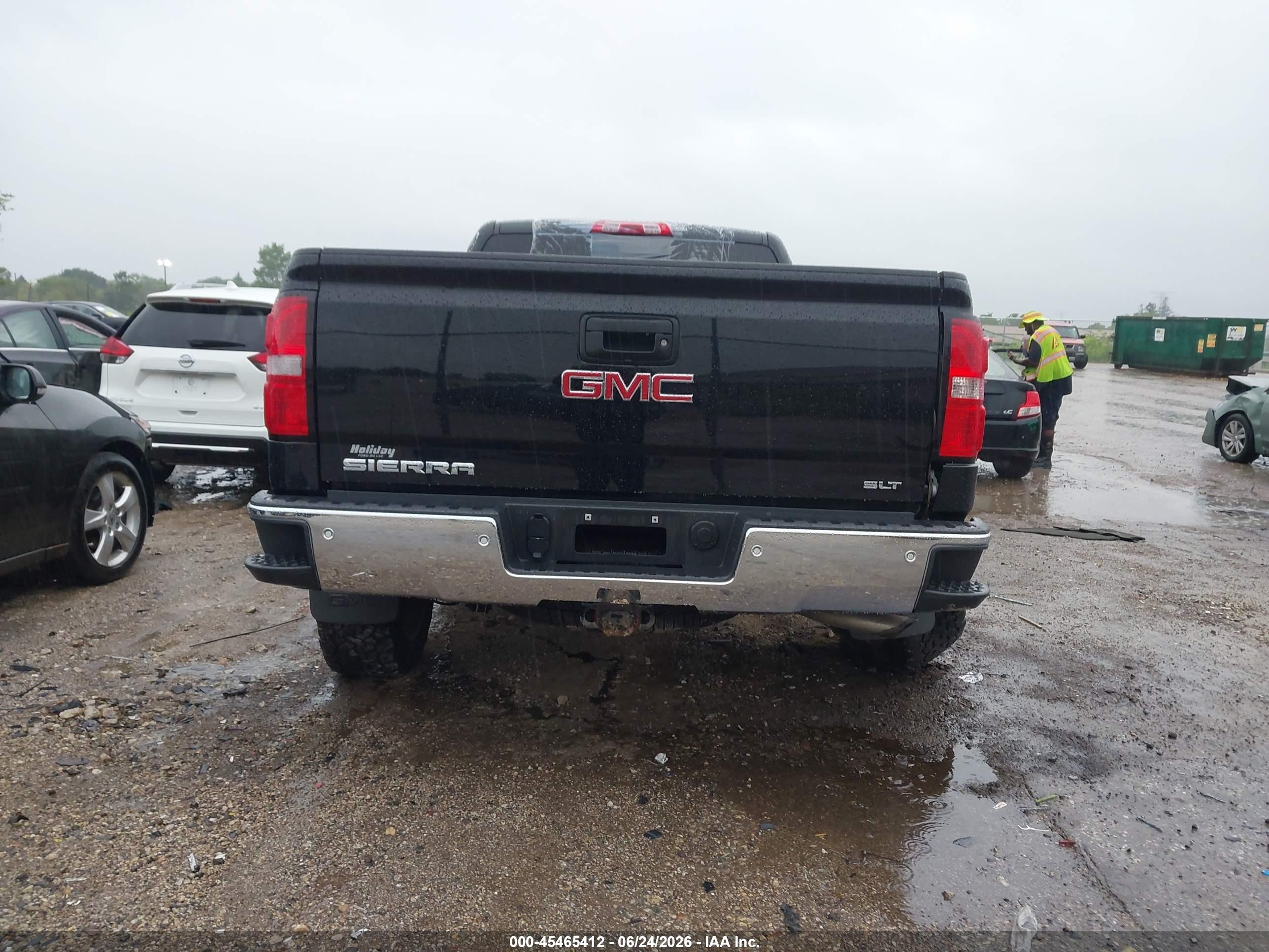 2015 Gmc Sierra 1500 Slt Black vin: 1GTV2VEC1FZ259715