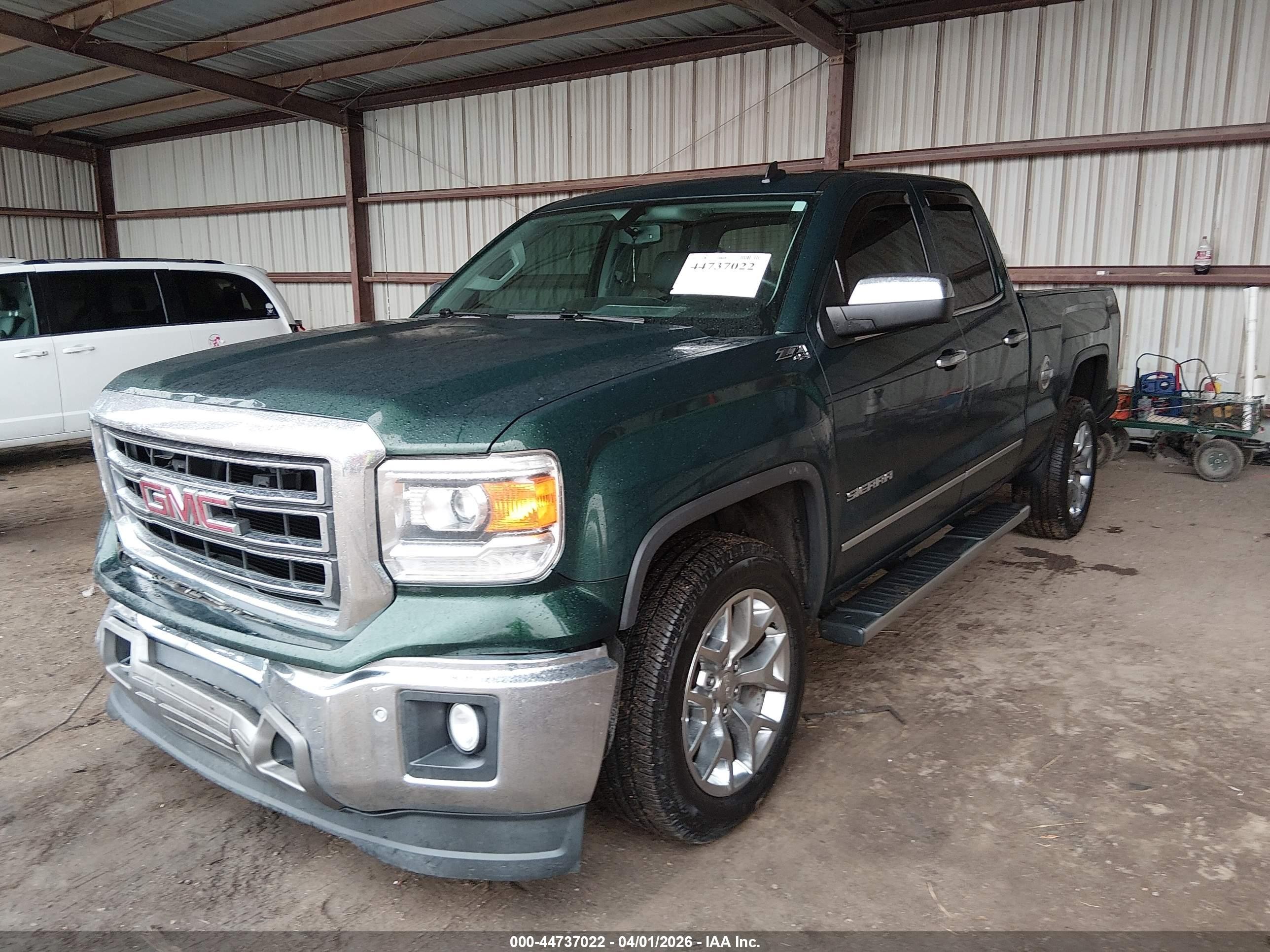 2014 Gmc Sierra 1500 Slt Green vin: 1GTV2VEC2EZ312579