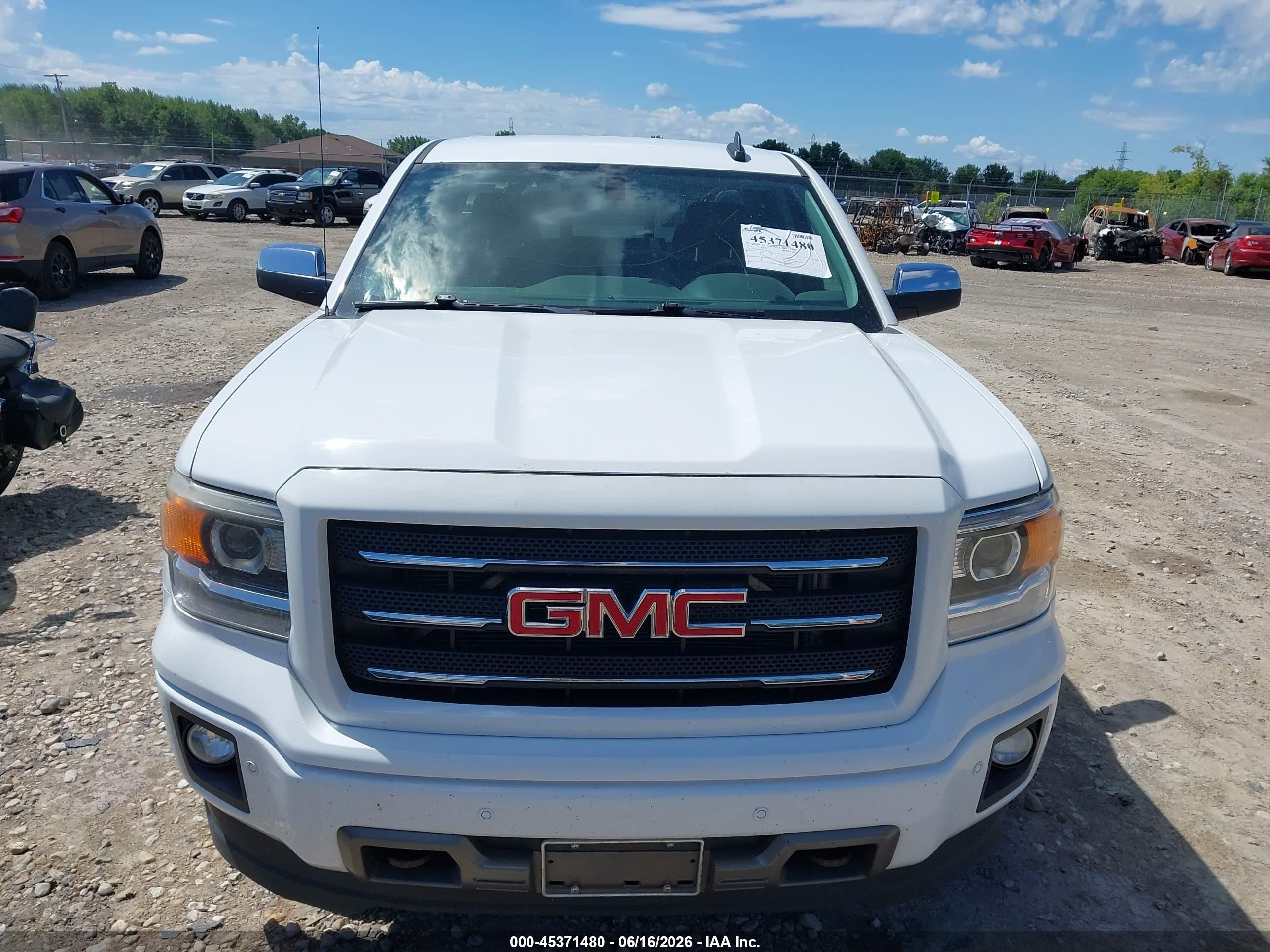 2015 Gmc Sierra 1500 Slt White vin: 1GTV2VEC4FZ167353