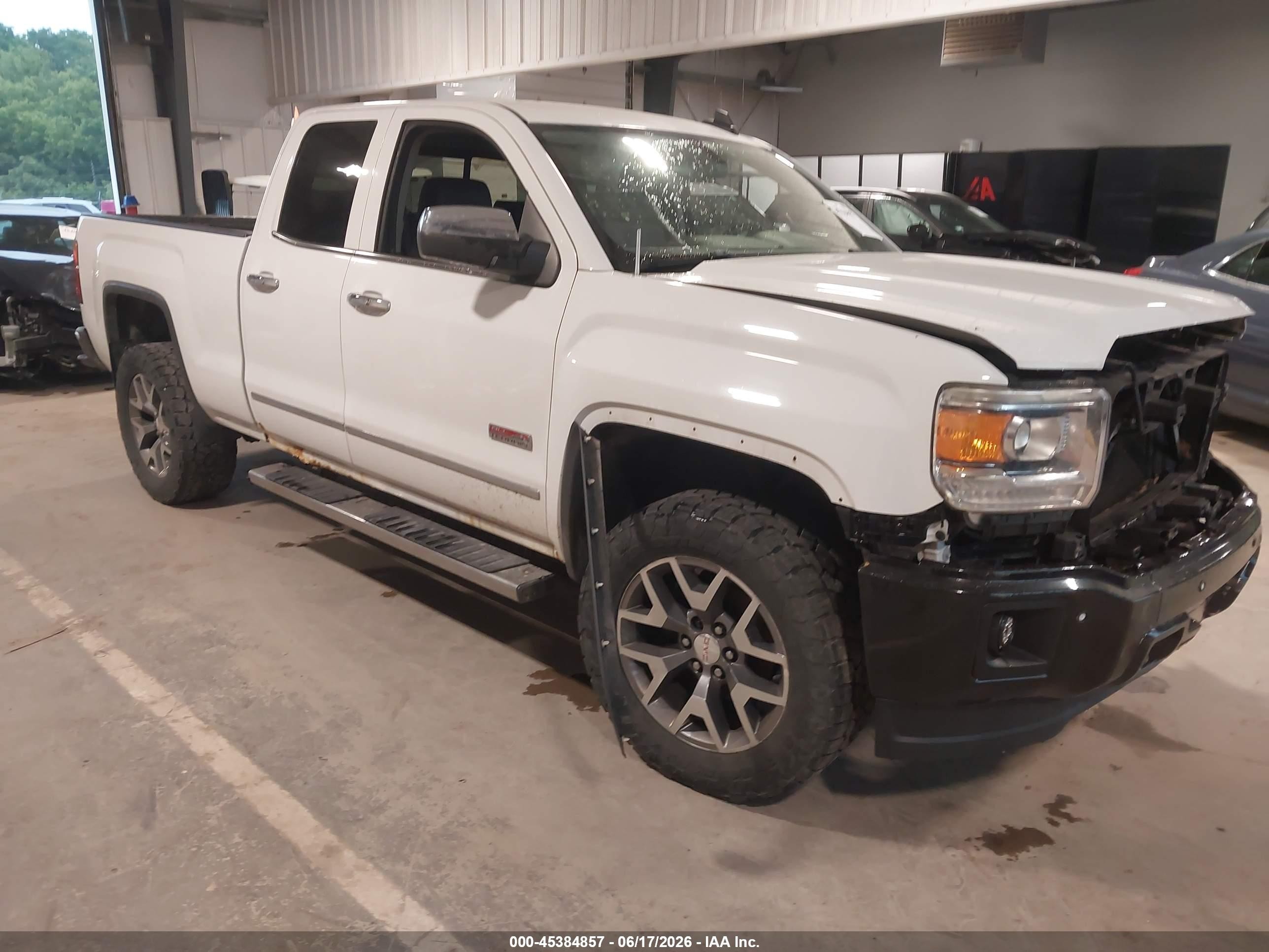 2015 Gmc Sierra 1500 Slt White vin: 1GTV2VEC4FZ356200