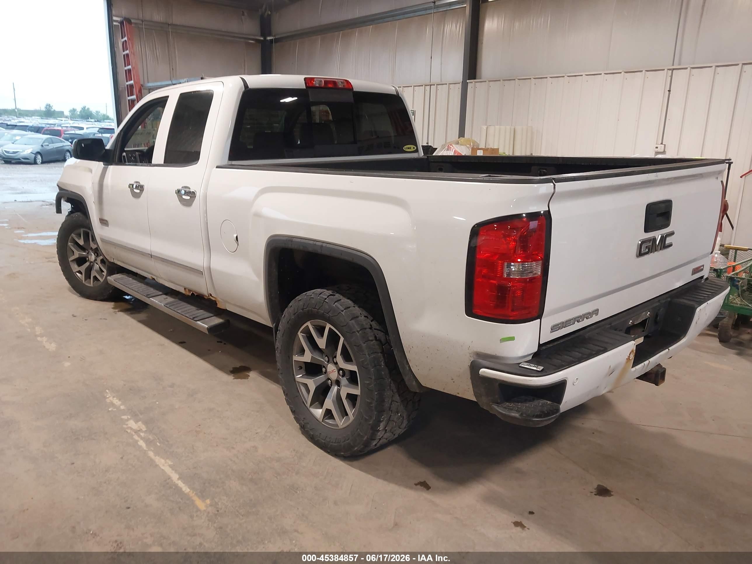 2015 Gmc Sierra 1500 Slt White vin: 1GTV2VEC4FZ356200