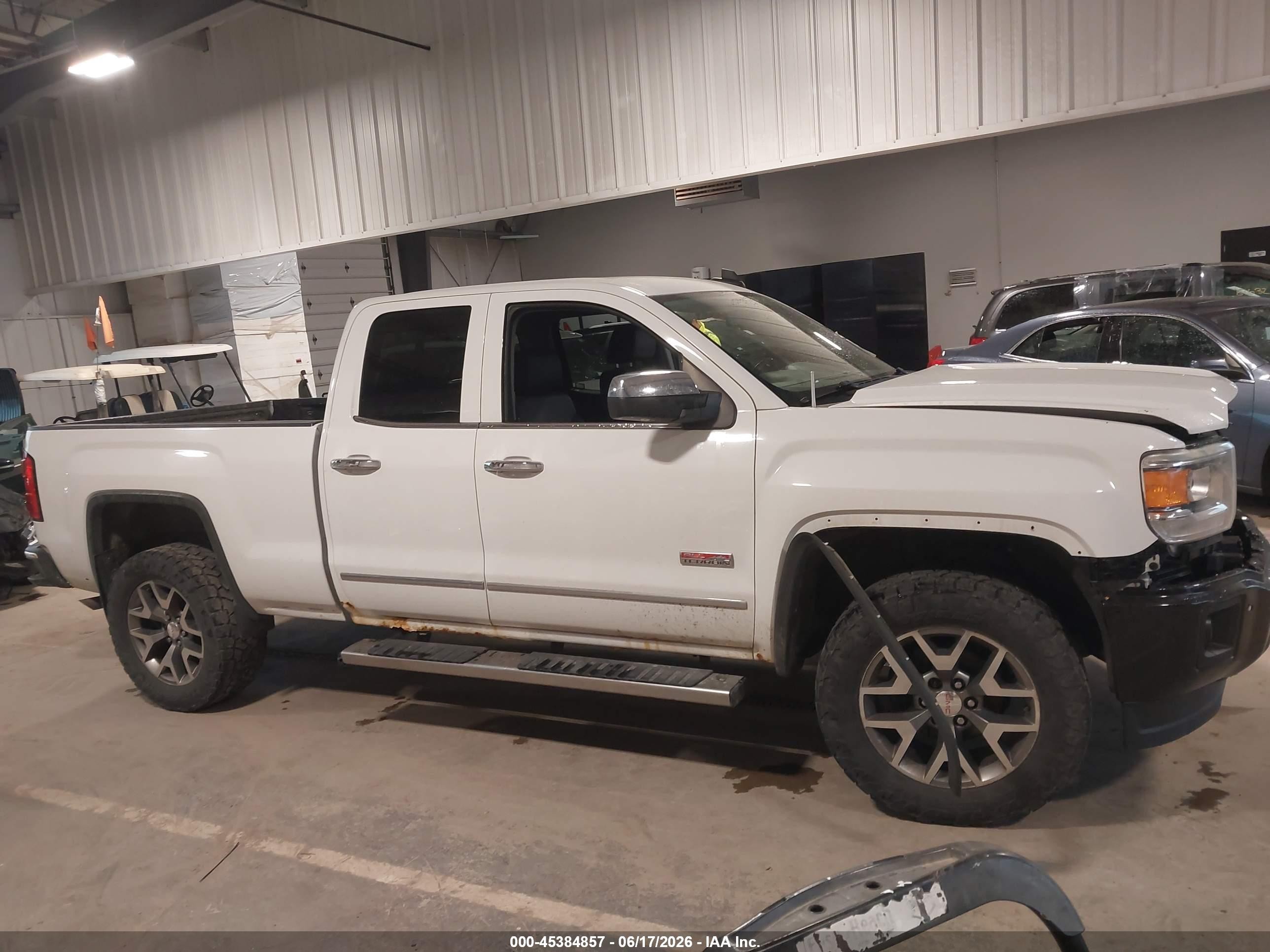 2015 Gmc Sierra 1500 Slt White vin: 1GTV2VEC4FZ356200