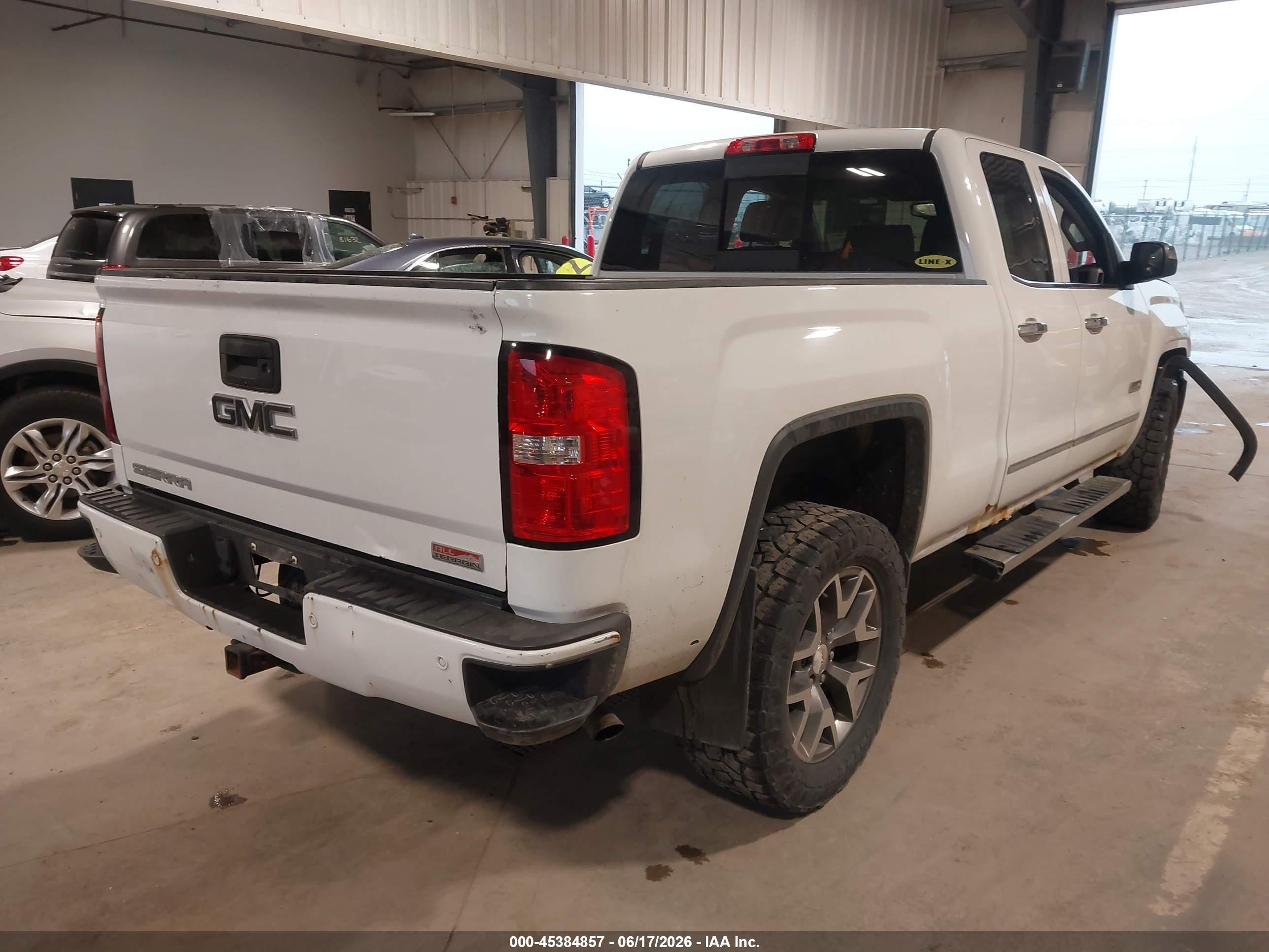 2015 Gmc Sierra 1500 Slt White vin: 1GTV2VEC4FZ356200