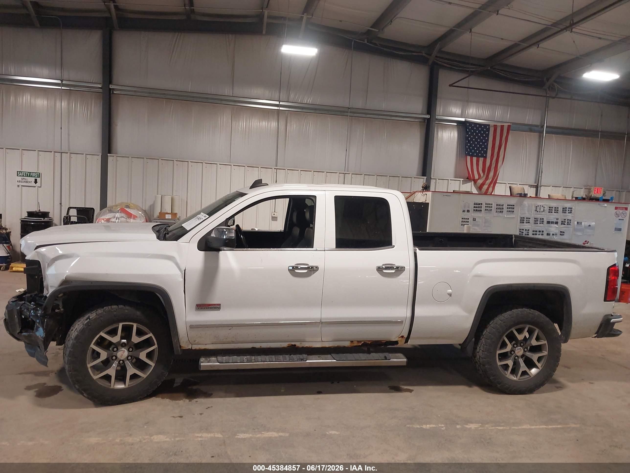 2015 Gmc Sierra 1500 Slt White vin: 1GTV2VEC4FZ356200