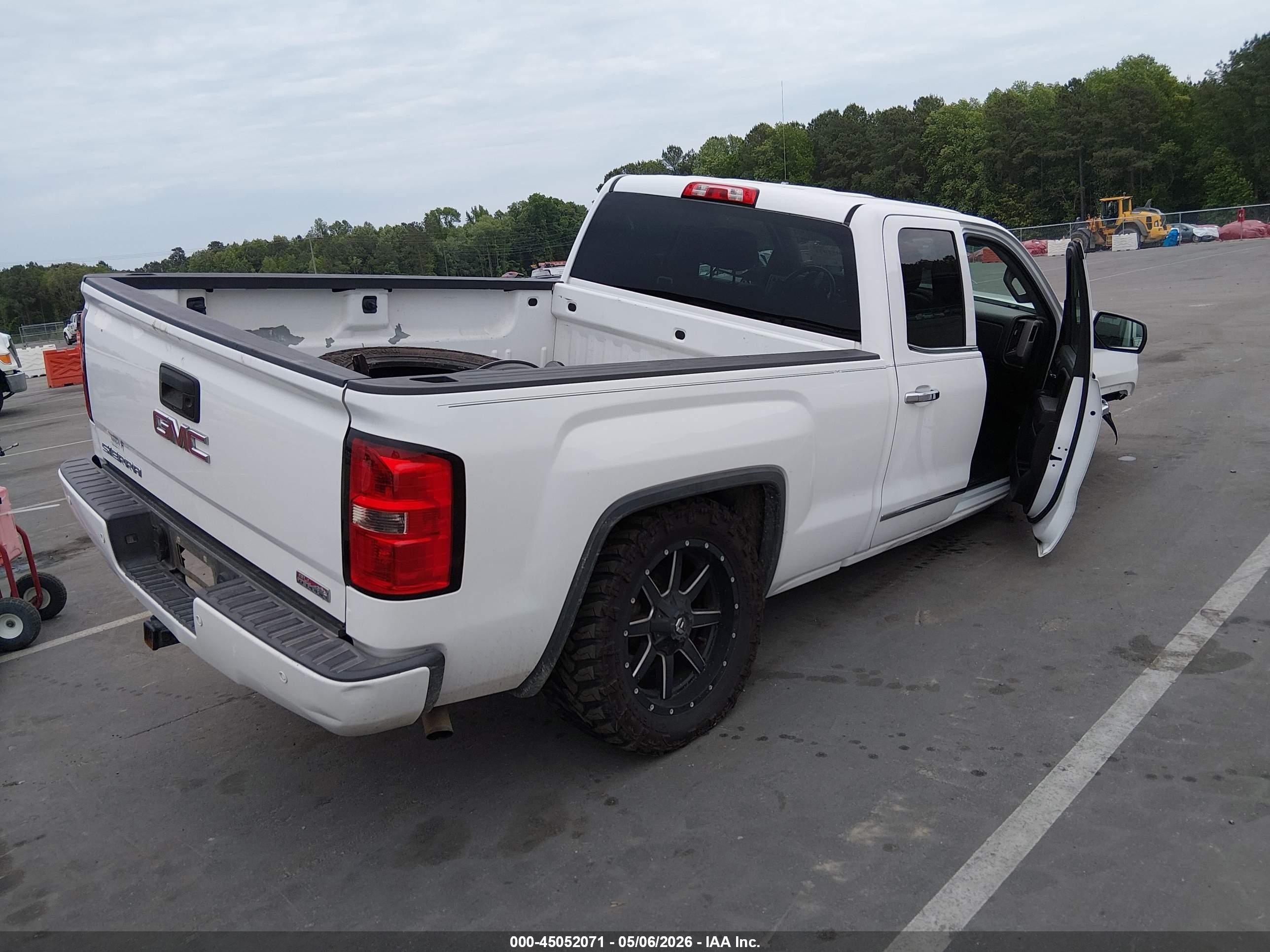2014 Gmc Sierra 1500 Slt White vin: 1GTV2VEC5EZ127216