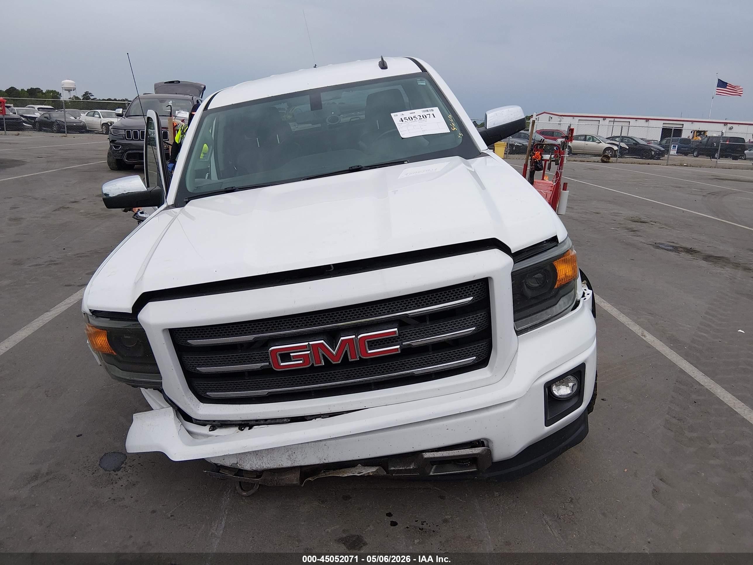2014 Gmc Sierra 1500 Slt White vin: 1GTV2VEC5EZ127216
