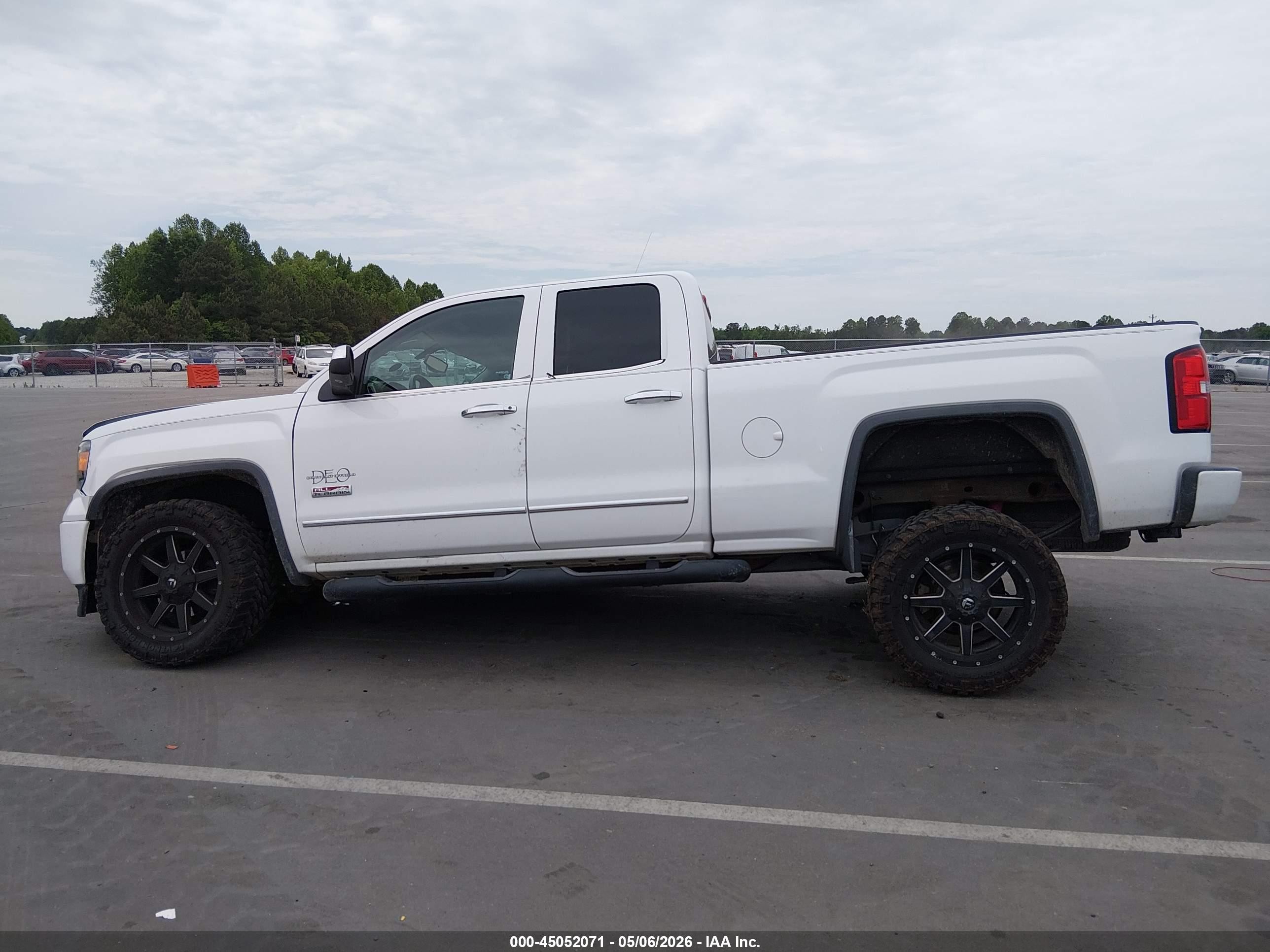 2014 Gmc Sierra 1500 Slt White vin: 1GTV2VEC5EZ127216