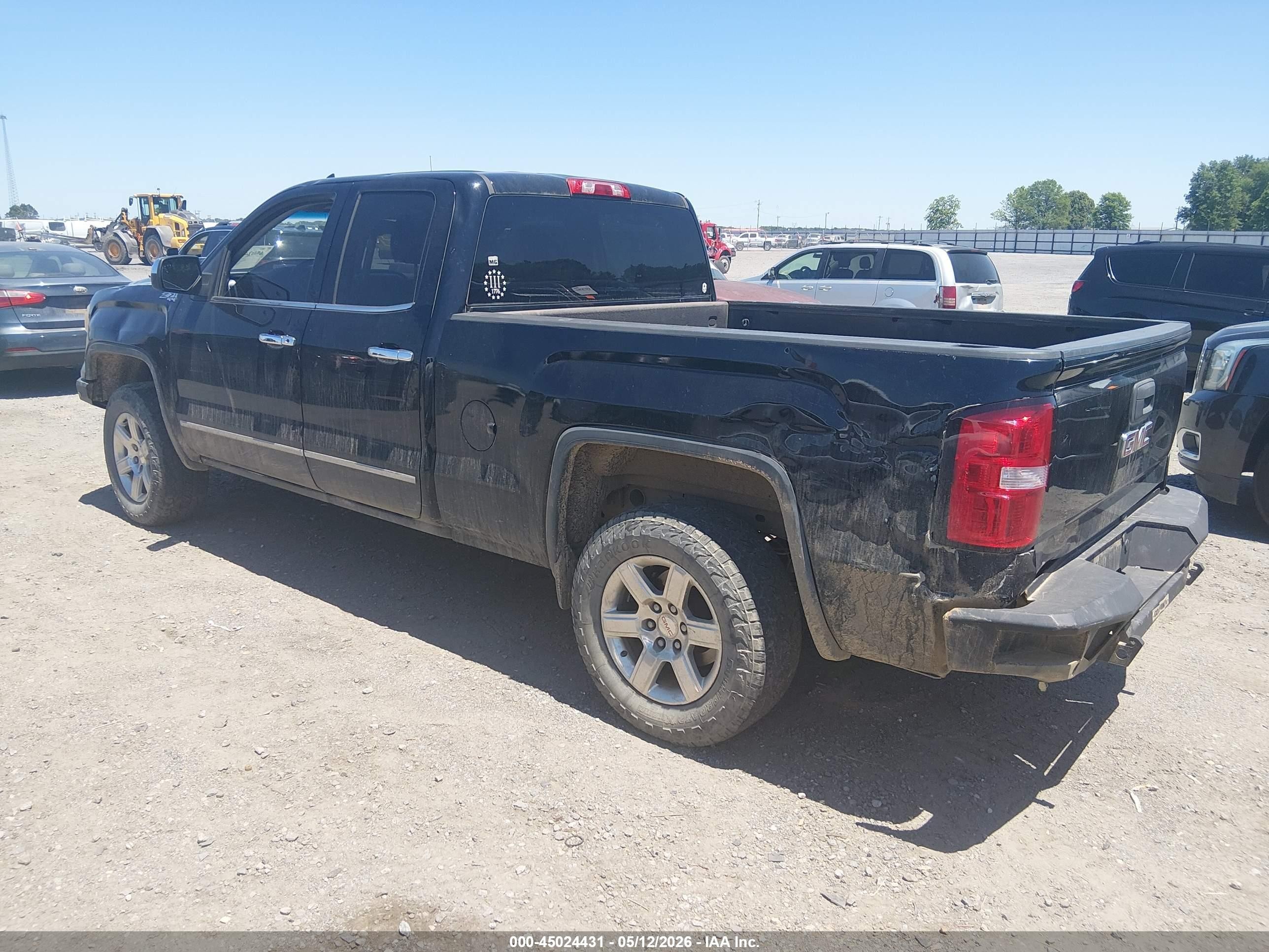 2014 Gmc Sierra 1500 Slt Black vin: 1GTV2VEC5EZ230300