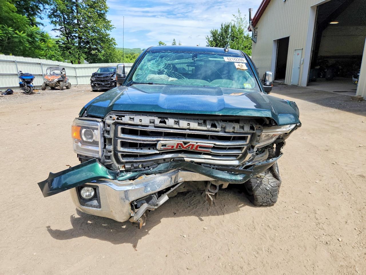 2015 Gmc Sierra K1500 Slt Green vin: 1GTV2VEC6FZ183621