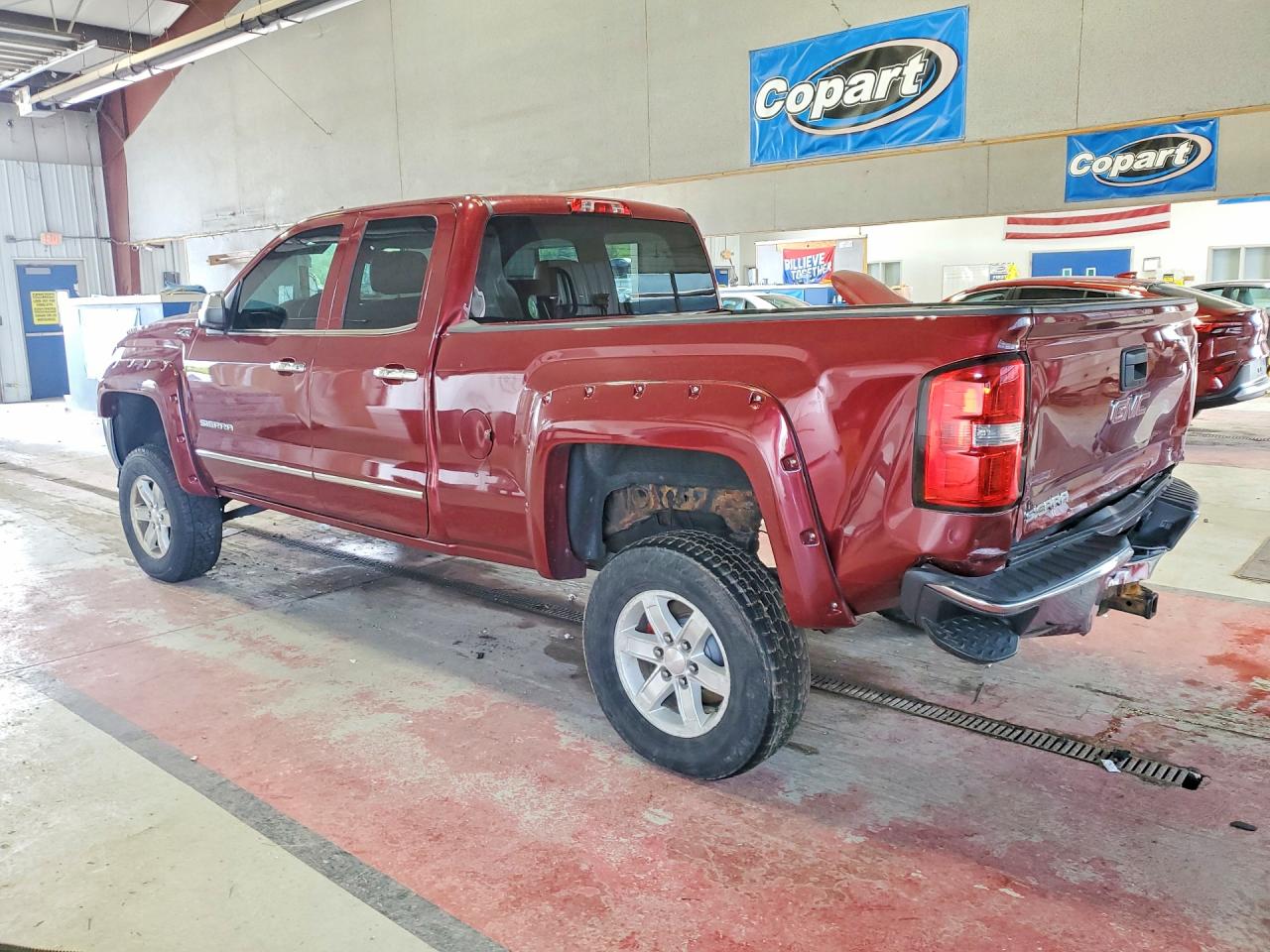 2014 Gmc Sierra K1500 Slt Maroon vin: 1GTV2VEC7EZ369652
