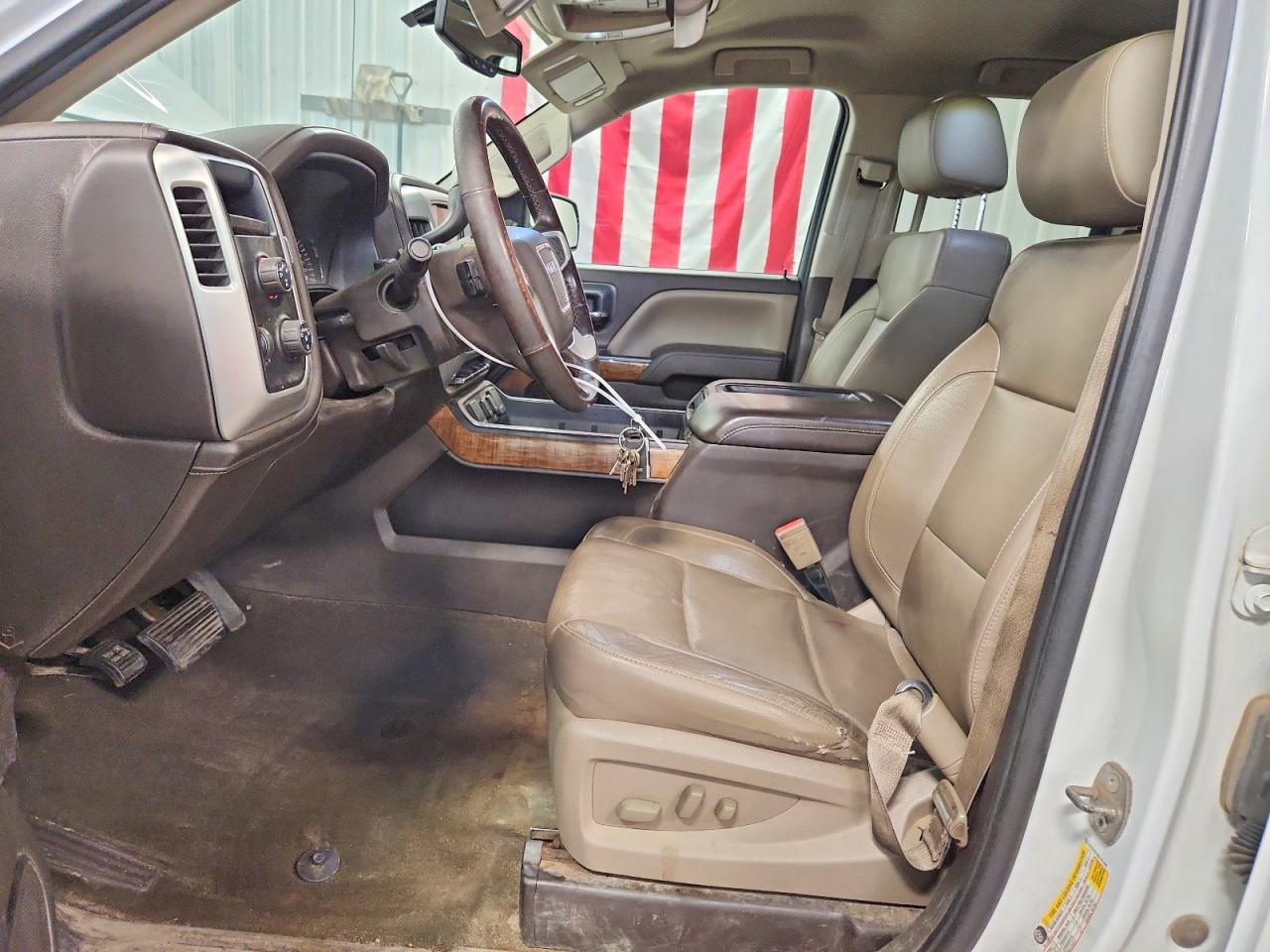 2014 Gmc Sierra K1500 Slt White vin: 1GTV2VEC8EZ327460