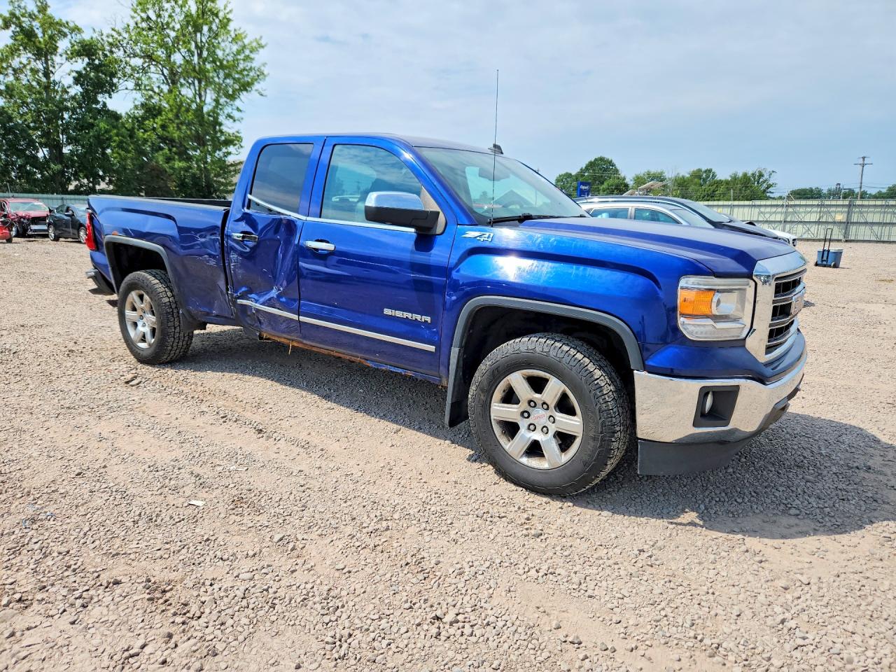 2014 Gmc Sierra K1500 Slt Blue vin: 1GTV2VECXEZ291285
