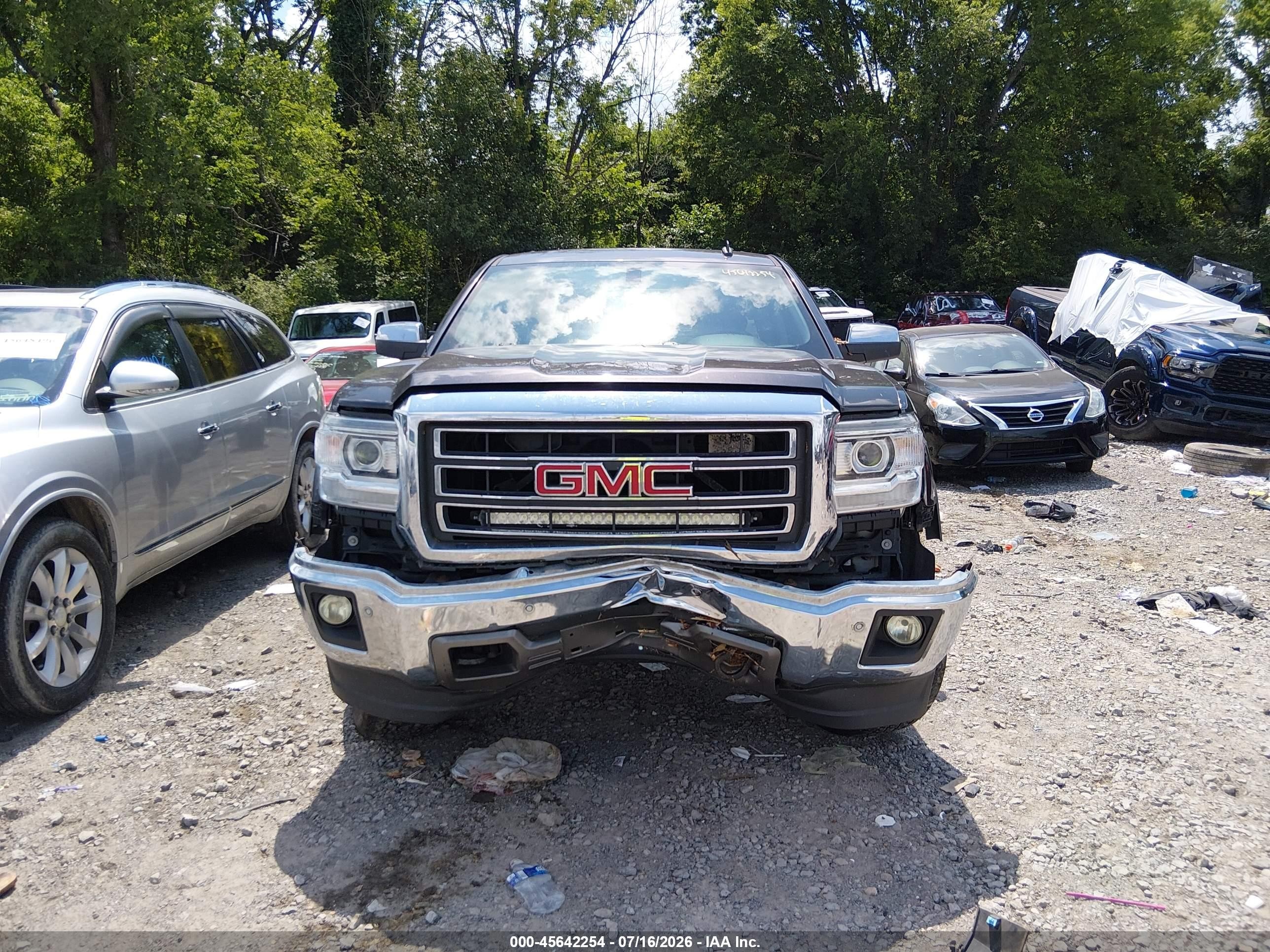 2014 Gmc Sierra 1500 Slt Gray vin: 1GTV2VEJ2EZ193348
