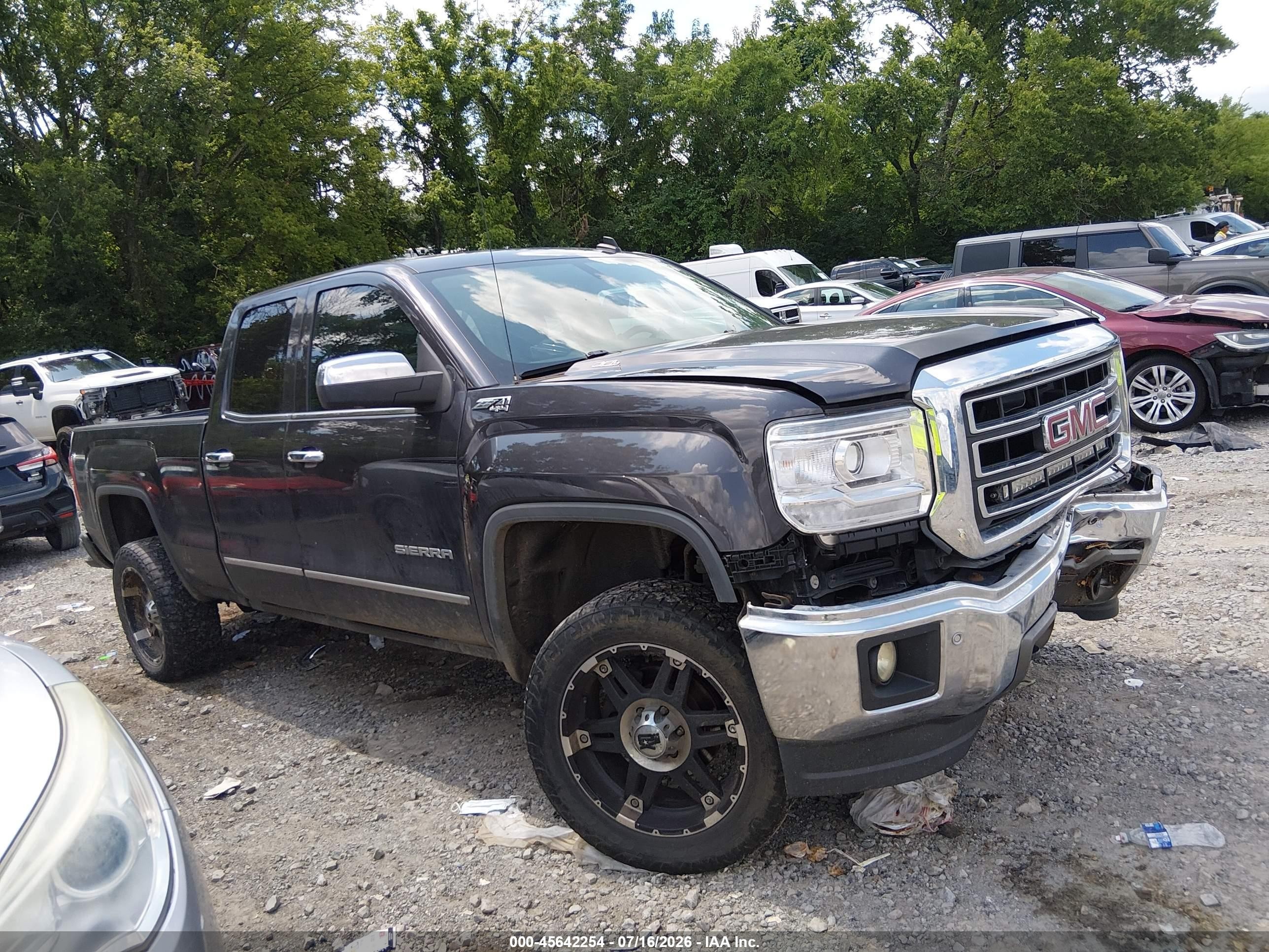 2014 Gmc Sierra 1500 Slt Gray vin: 1GTV2VEJ2EZ193348