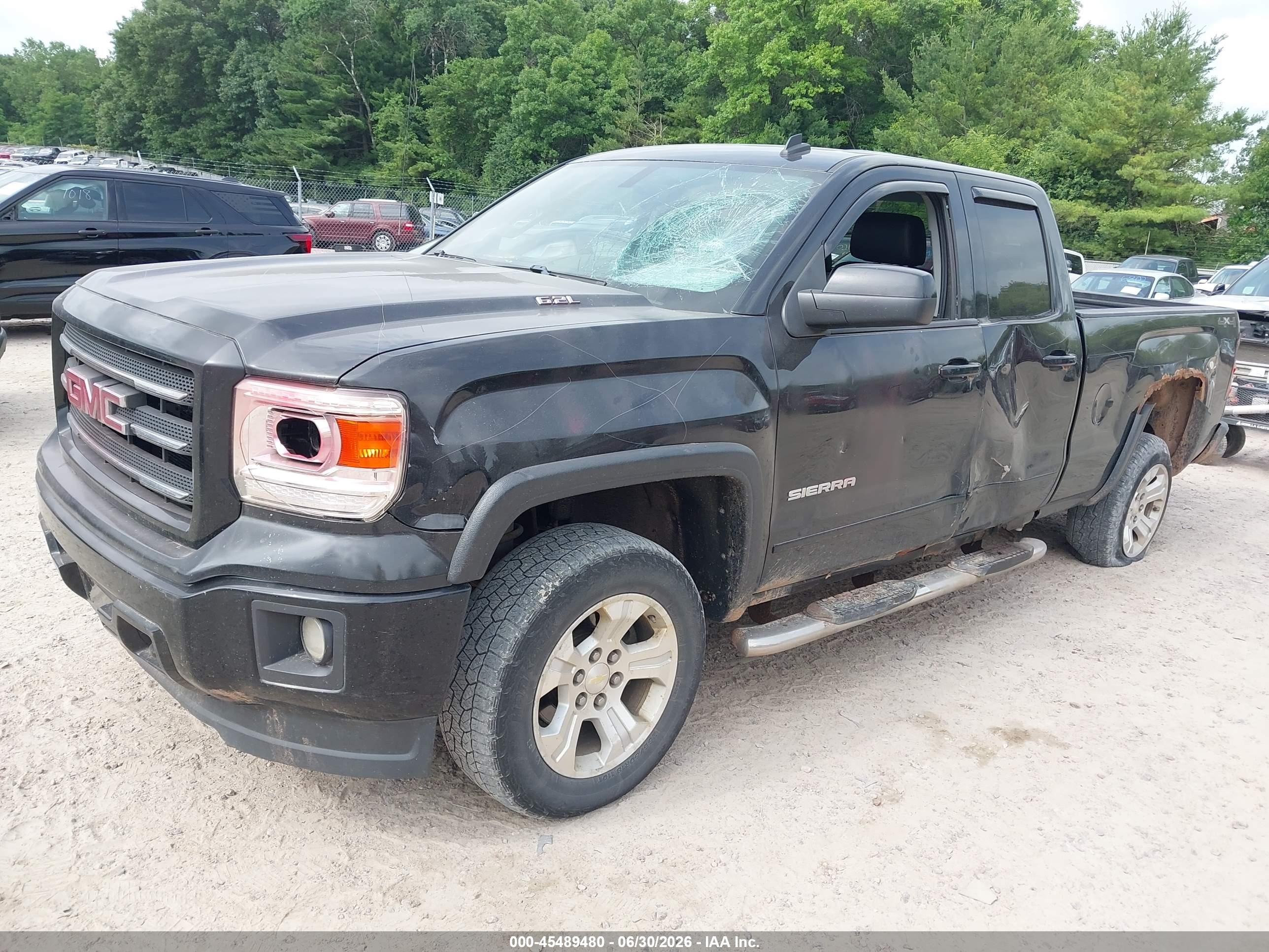 2014 Gmc Sierra 1500 Slt Black vin: 1GTV2VEJ7EZ201637