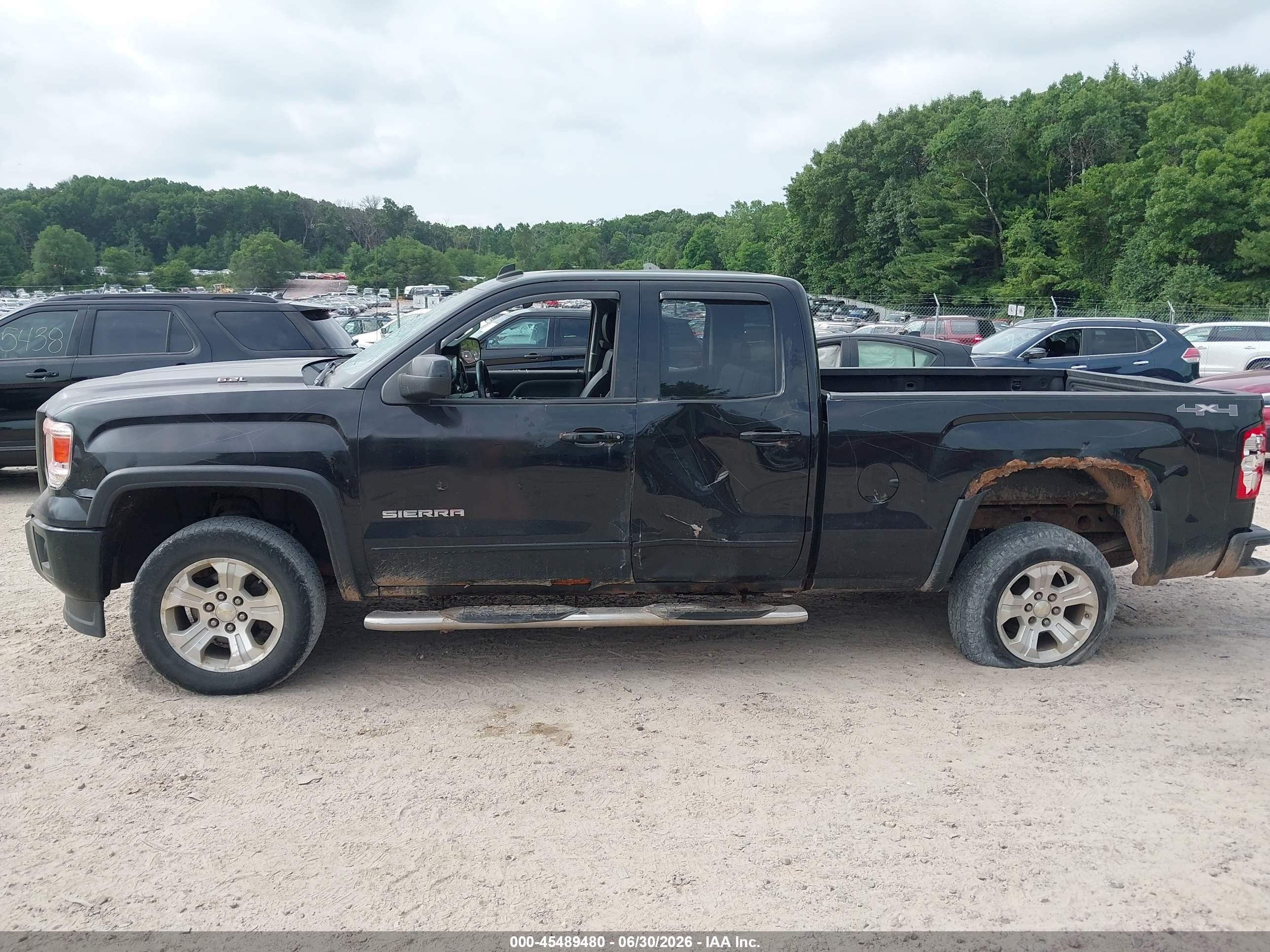 2014 Gmc Sierra 1500 Slt Black vin: 1GTV2VEJ7EZ201637