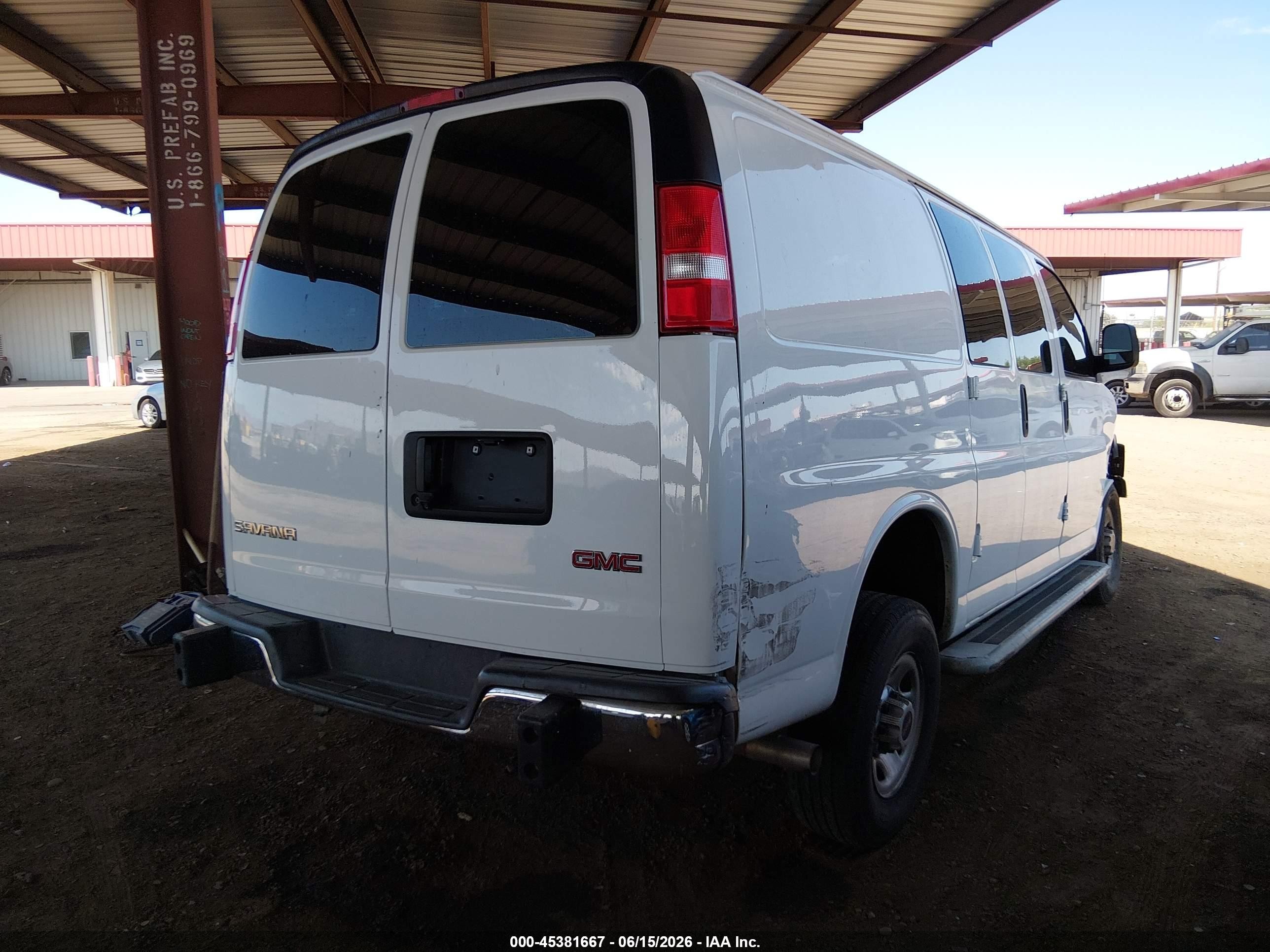 2022 Gmc Savana Cargo Rwd 2500 Regular Wheelbase Work Van White vin: 1GTW7AFP7N1156330