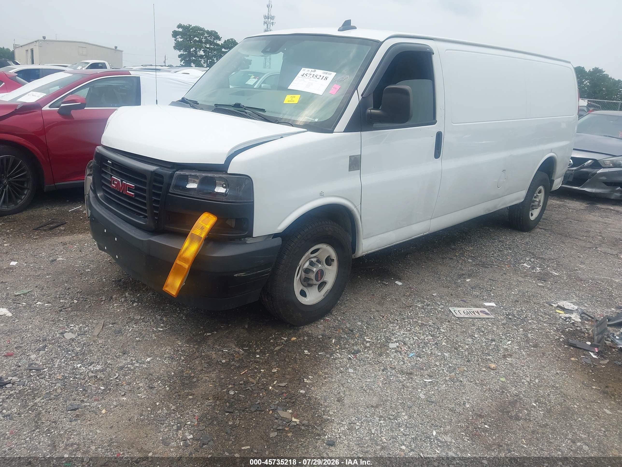 2020 Gmc Savana Cargo Rwd 2500 Extended Wheelbase Work Van White vin: 1GTW7BFP8L1263664