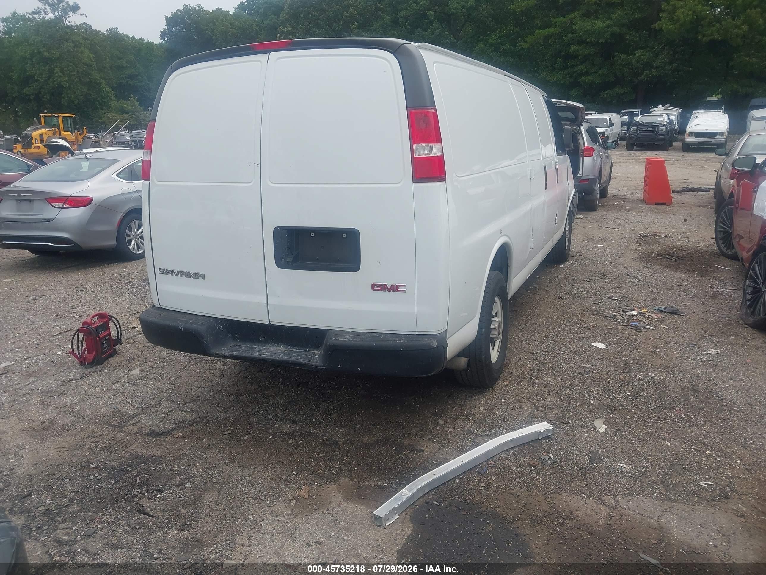 2020 Gmc Savana Cargo Rwd 2500 Extended Wheelbase Work Van White vin: 1GTW7BFP8L1263664