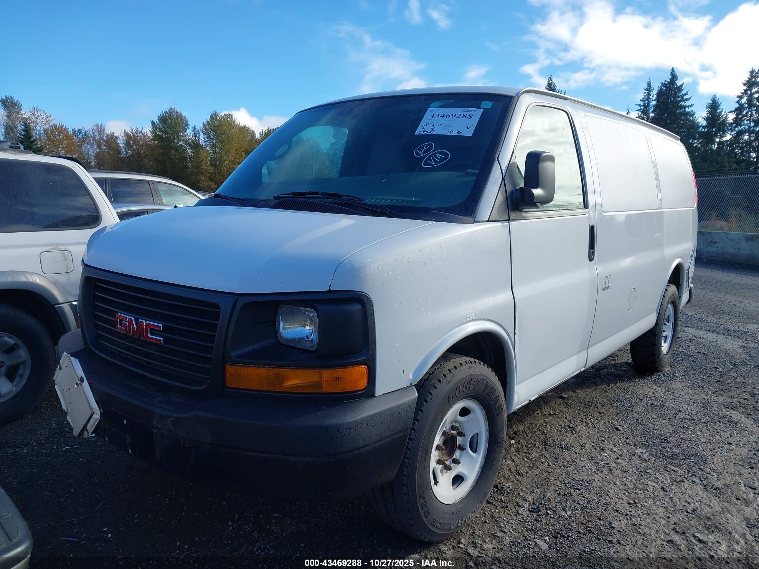 2012 Gmc Savana 2500 Work Van White vin: 1GTW7FCA4C1136448