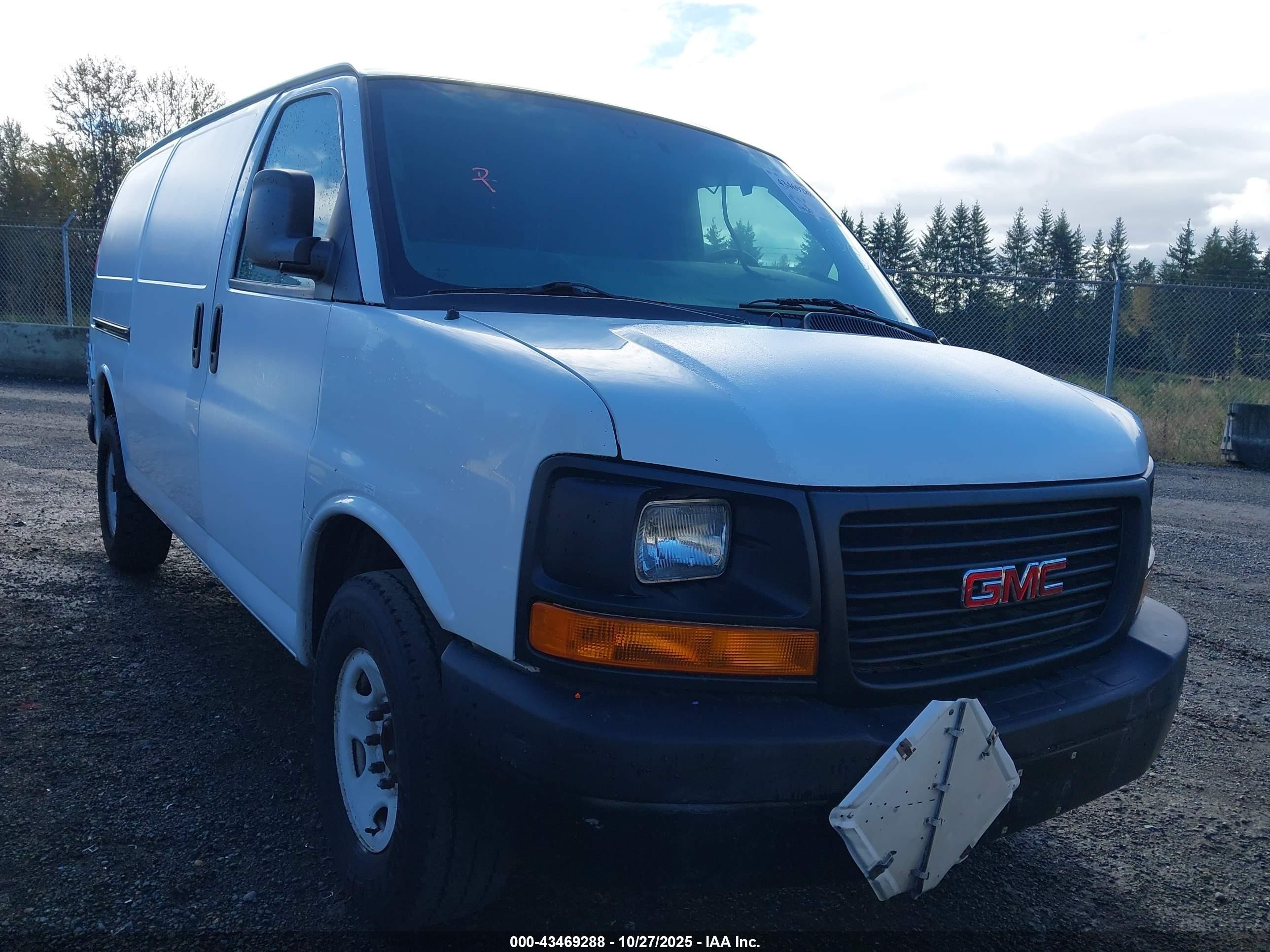 2012 Gmc Savana 2500 Work Van White vin: 1GTW7FCA4C1136448