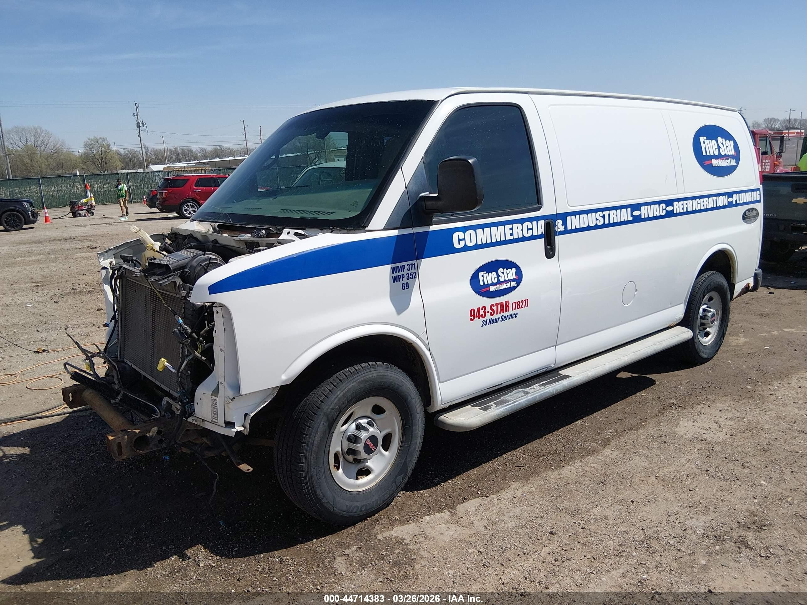 2014 Gmc Savana 2500 Work Van White vin: 1GTW7FCA8E1915600