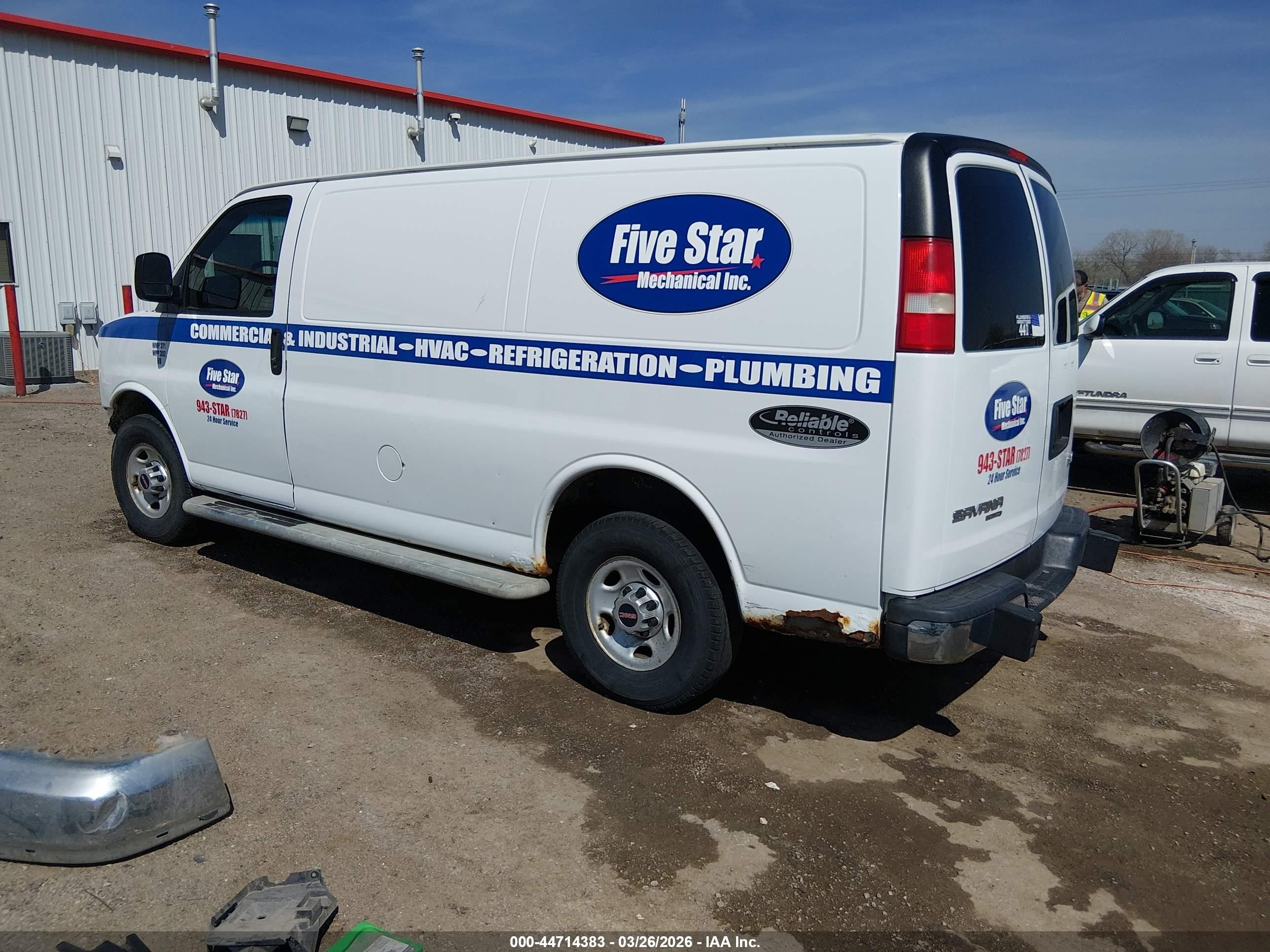 2014 Gmc Savana 2500 Work Van White vin: 1GTW7FCA8E1915600