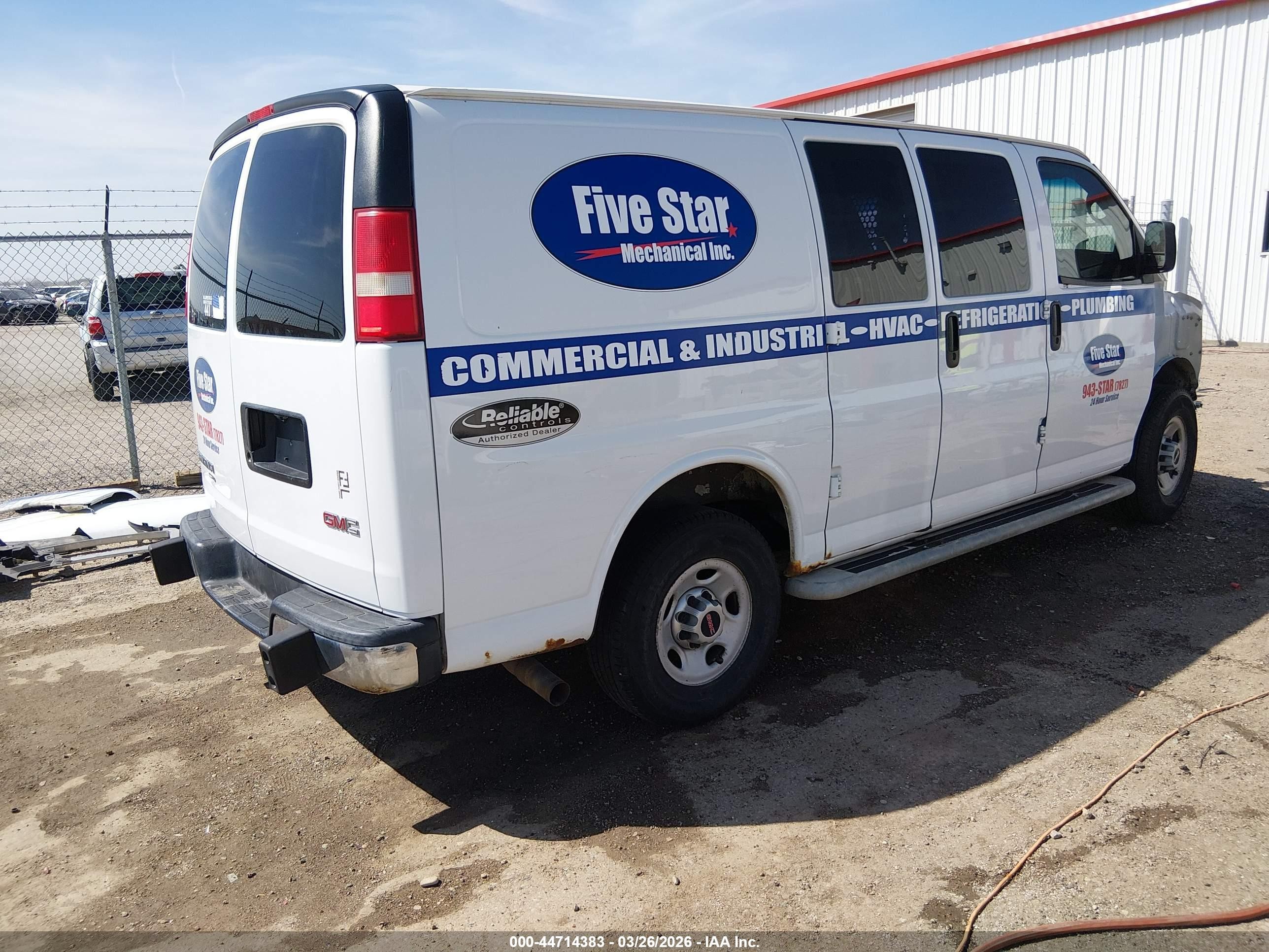 2014 Gmc Savana 2500 Work Van White vin: 1GTW7FCA8E1915600