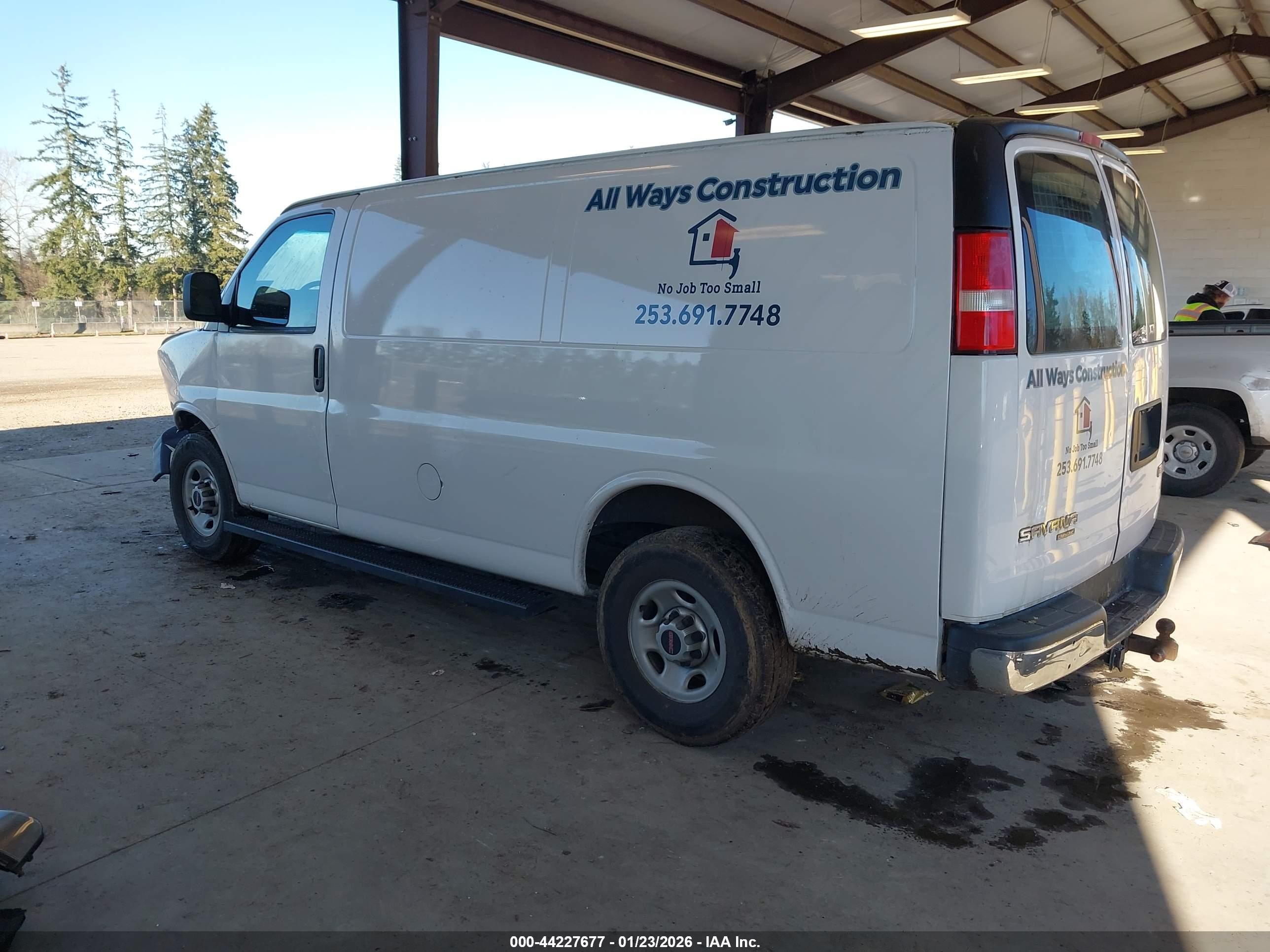 2015 Gmc Savana 2500 Work Van White vin: 1GTW7FCF5F1905104