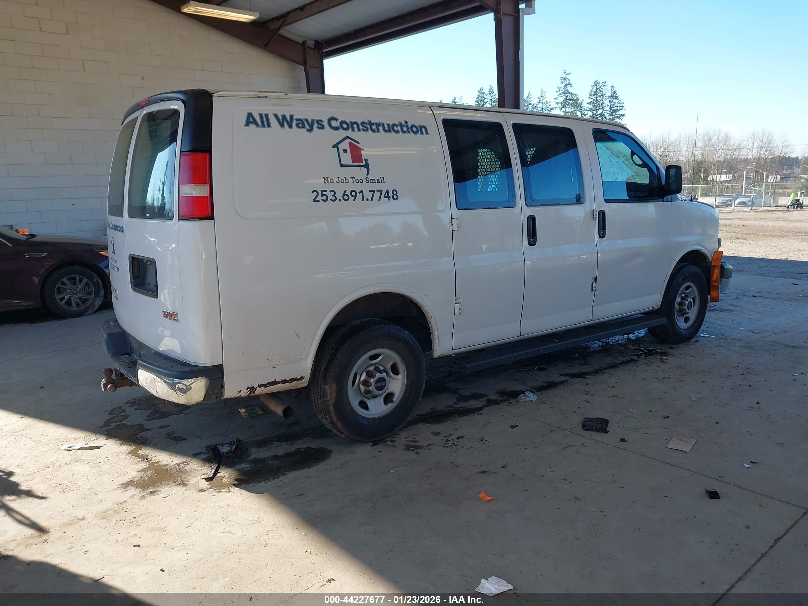 2015 Gmc Savana 2500 Work Van White vin: 1GTW7FCF5F1905104