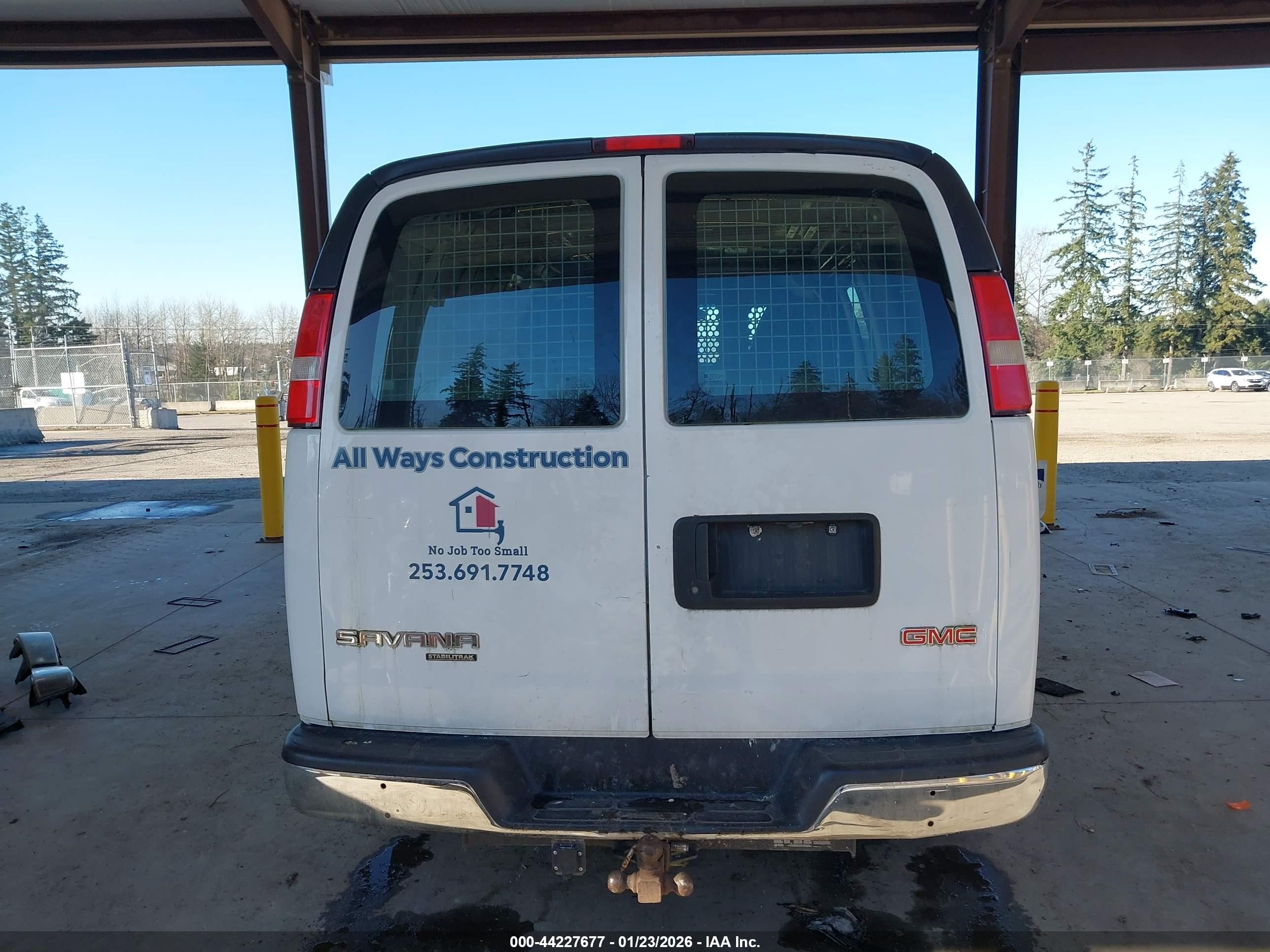2015 Gmc Savana 2500 Work Van White vin: 1GTW7FCF5F1905104
