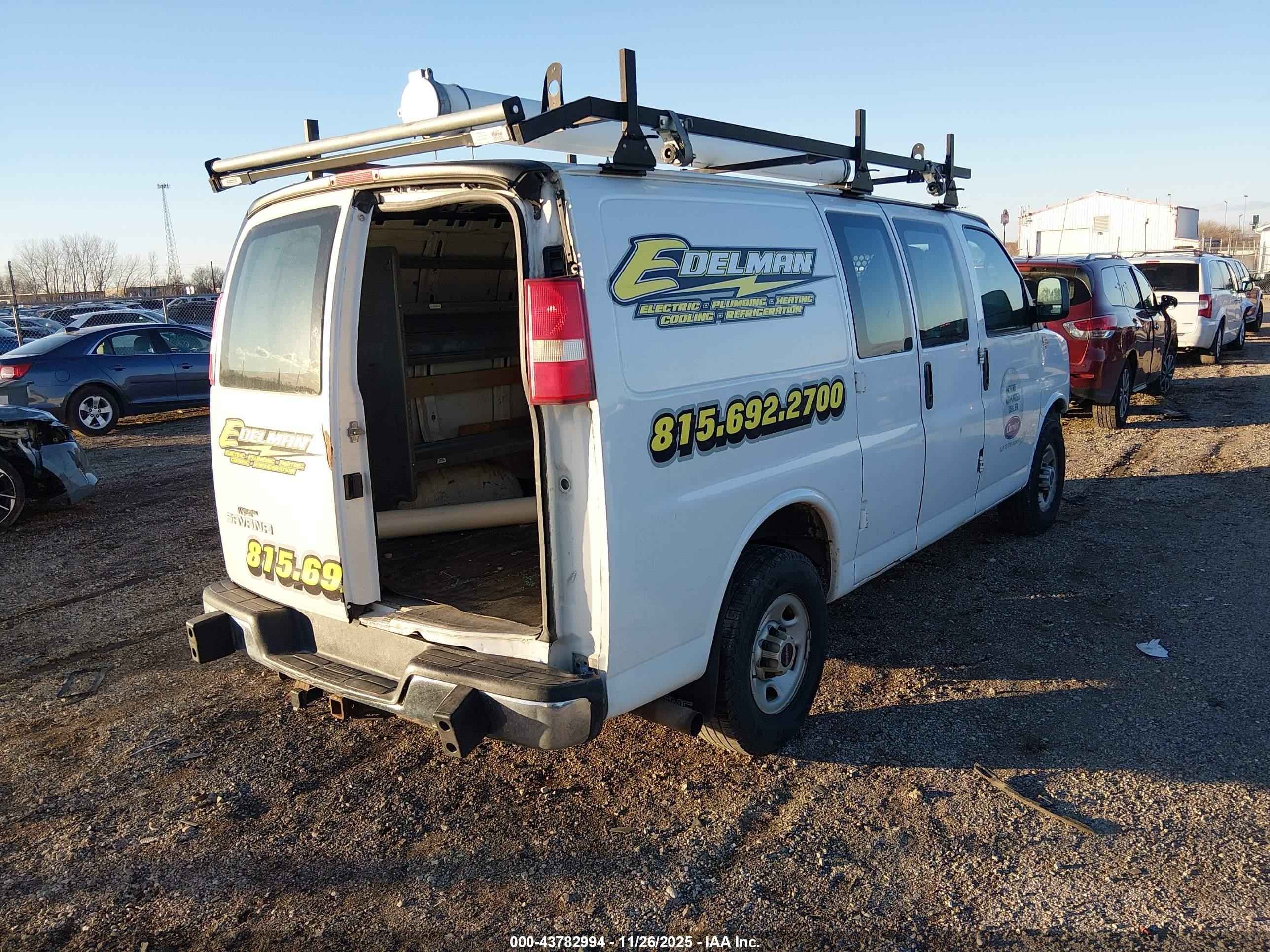 2015 Gmc Savana 2500 Work Van Белый vin: 1GTW7FCF5F1907001