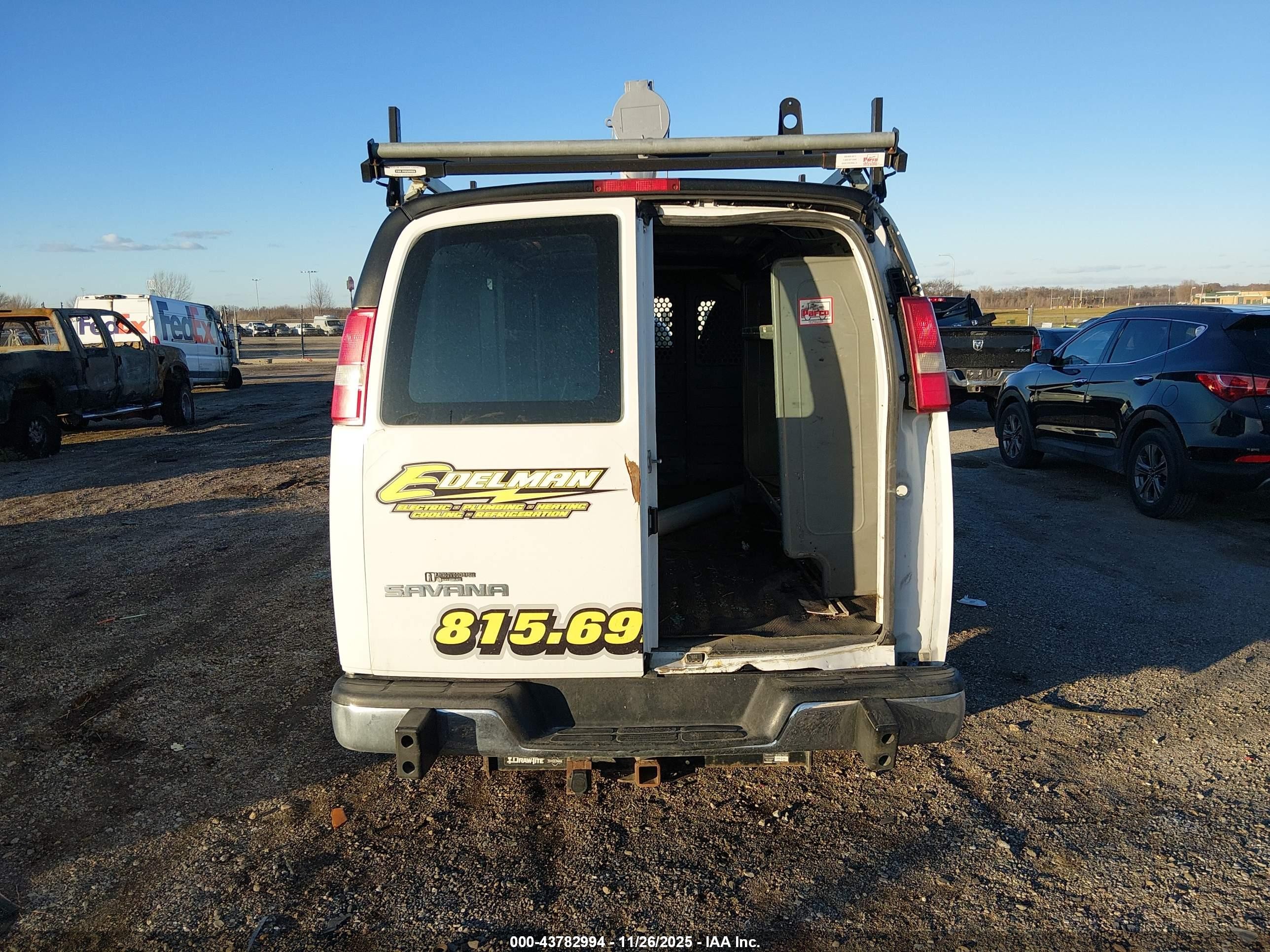 2015 Gmc Savana 2500 Work Van Белый vin: 1GTW7FCF5F1907001