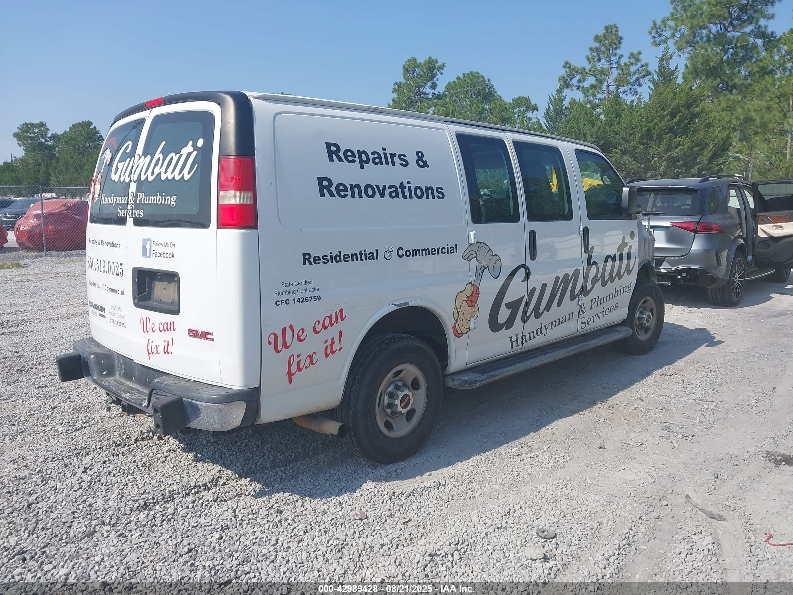 2015 Gmc Savana 2500 Work Van Белый vin: 1GTW7FCF7F1901538
