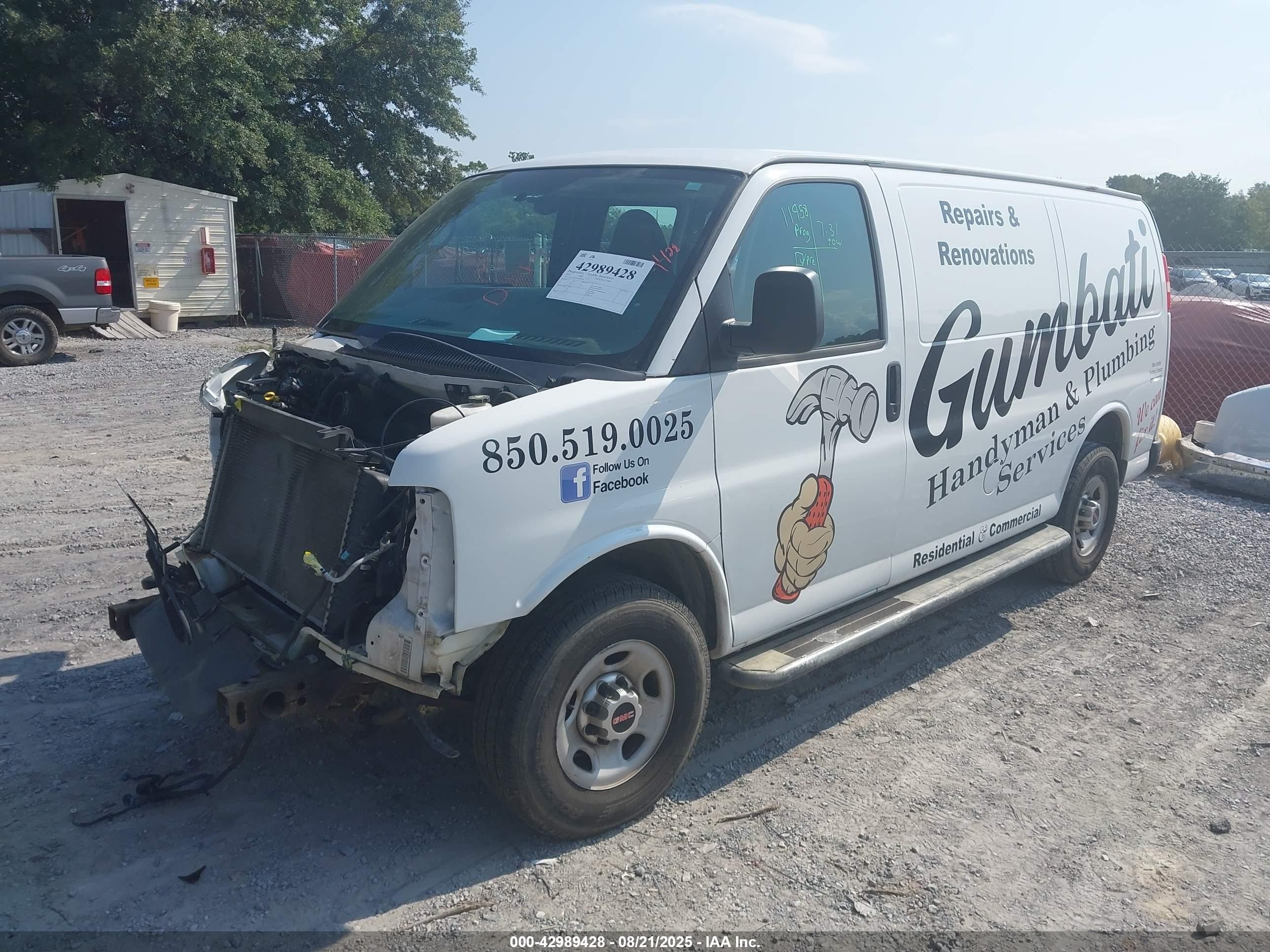 2015 Gmc Savana 2500 Work Van Белый vin: 1GTW7FCF7F1901538