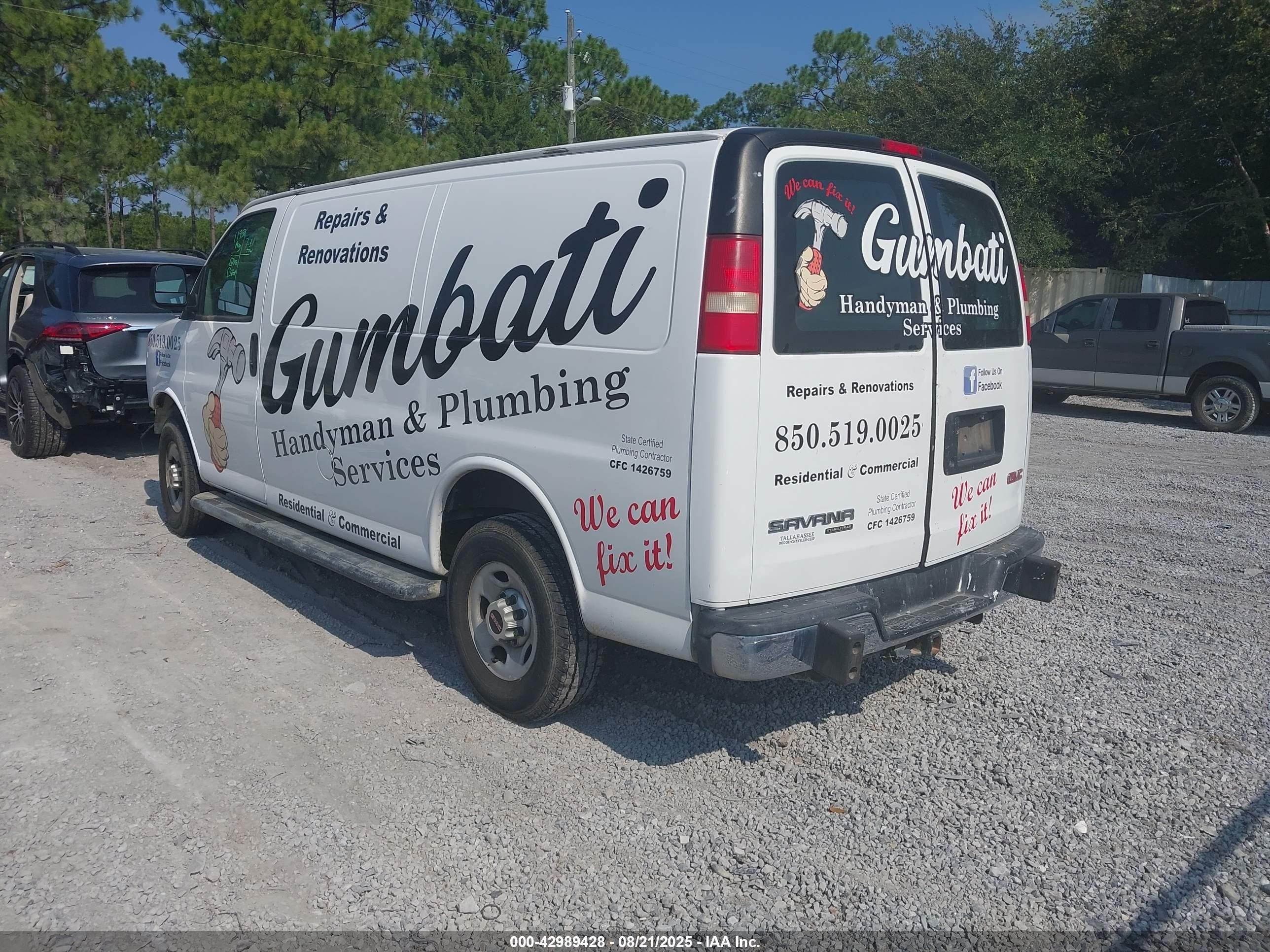 2015 Gmc Savana 2500 Work Van Белый vin: 1GTW7FCF7F1901538