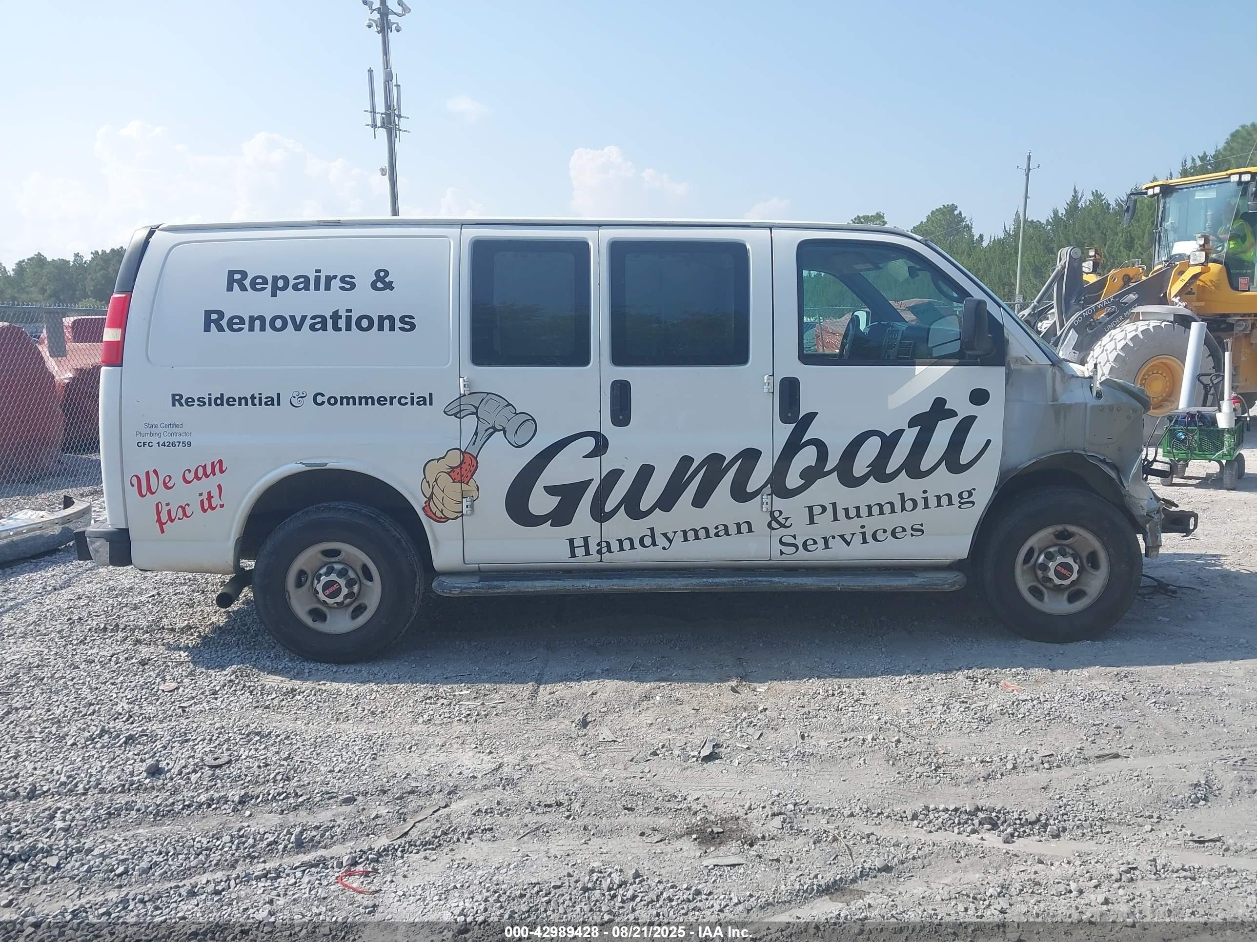 2015 Gmc Savana 2500 Work Van Белый vin: 1GTW7FCF7F1901538