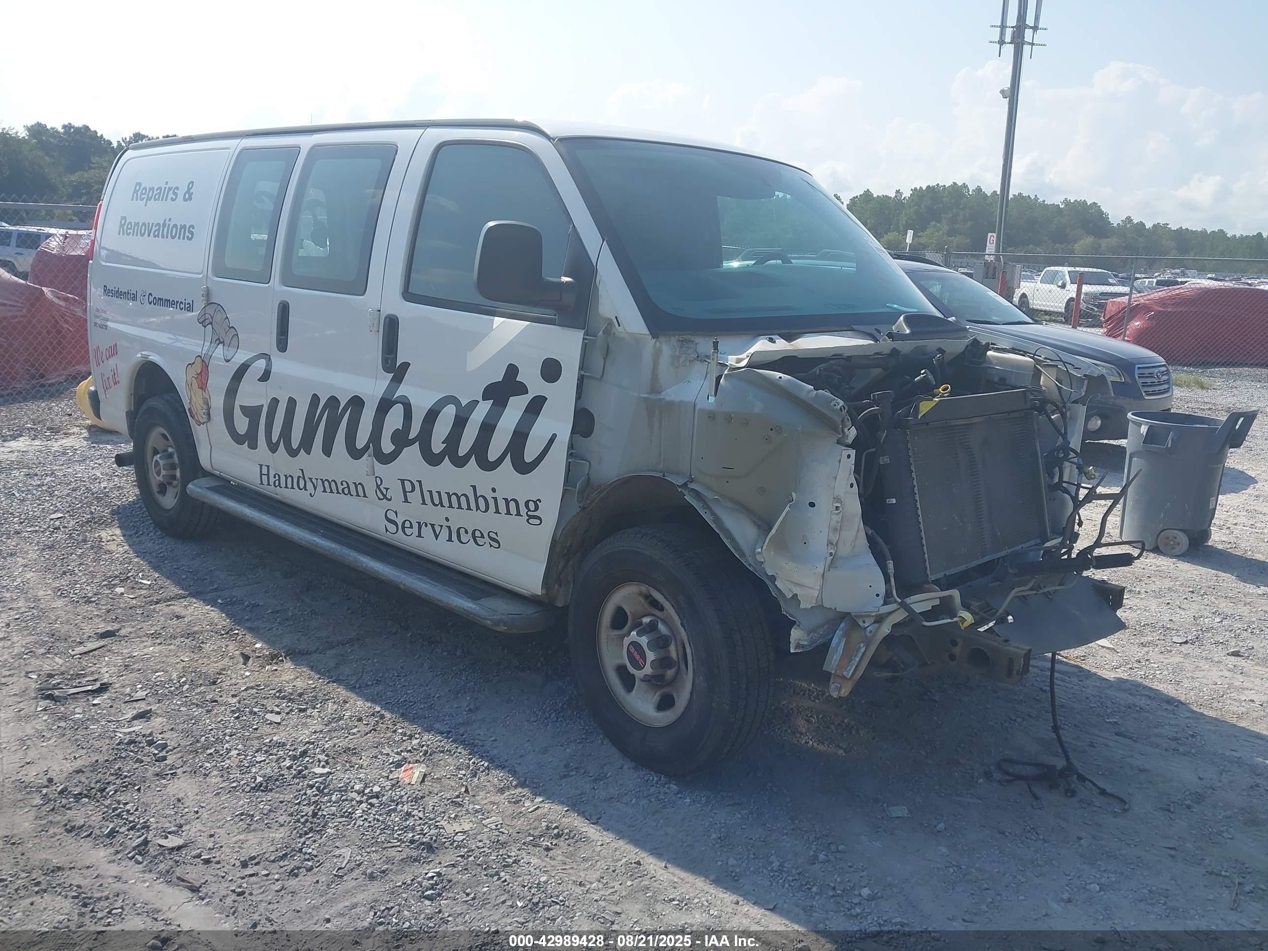 2015 Gmc Savana 2500 Work Van Белый vin: 1GTW7FCF7F1901538