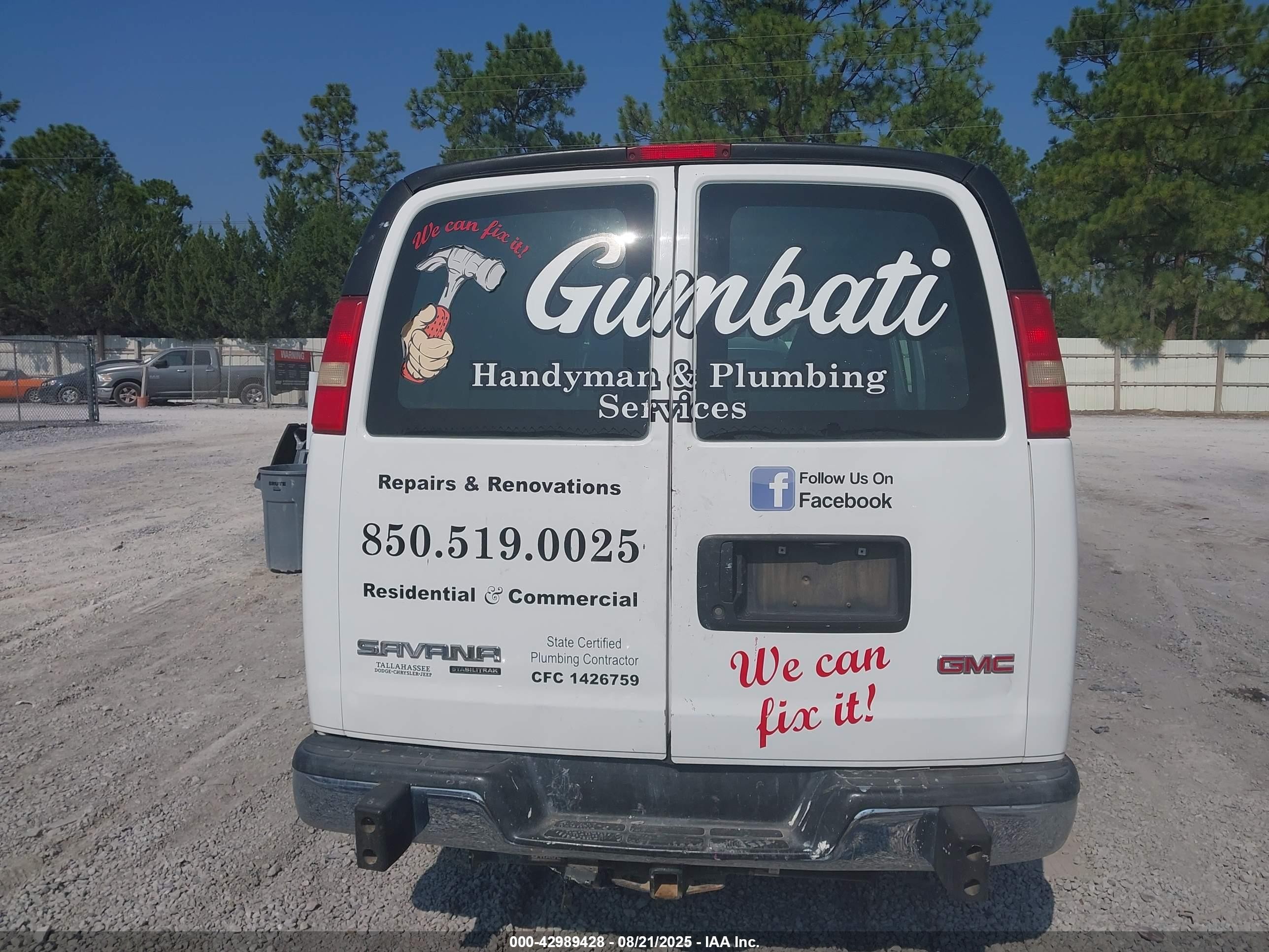 2015 Gmc Savana 2500 Work Van Белый vin: 1GTW7FCF7F1901538