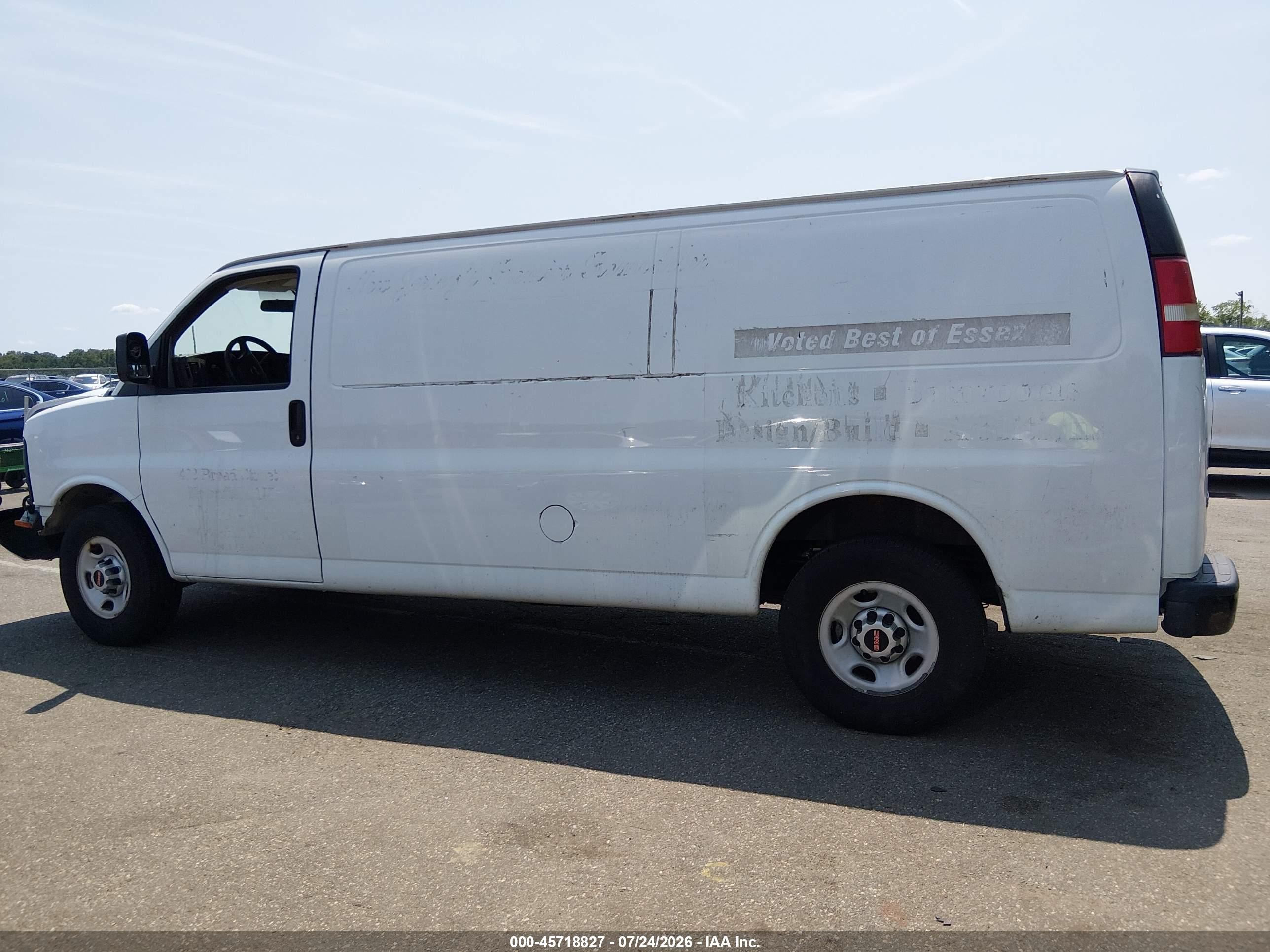 2014 Gmc Savana 2500 Work Van White vin: 1GTW7GBA6E1210365
