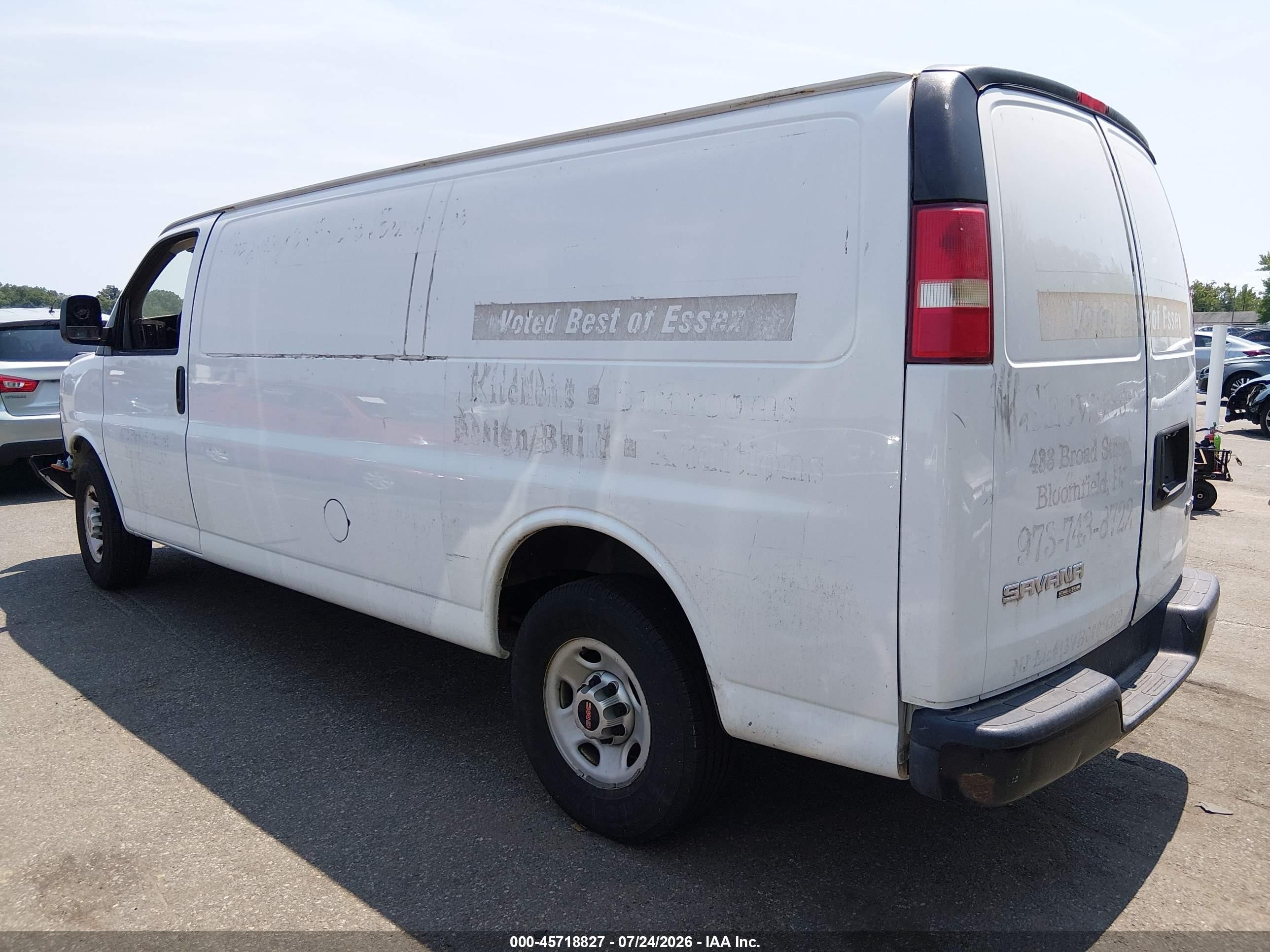 2014 Gmc Savana 2500 Work Van White vin: 1GTW7GBA6E1210365