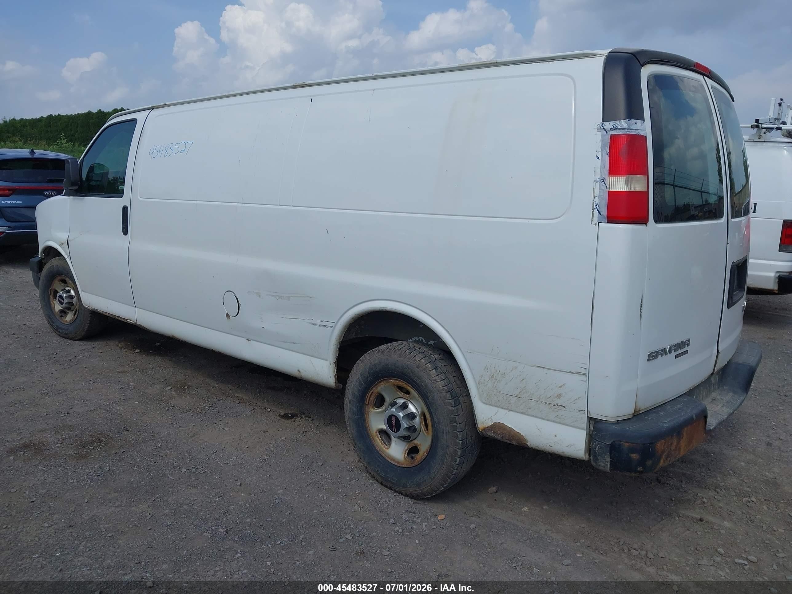 2013 Gmc Savana 2500 Work Van White vin: 1GTW7GCA2D1172579