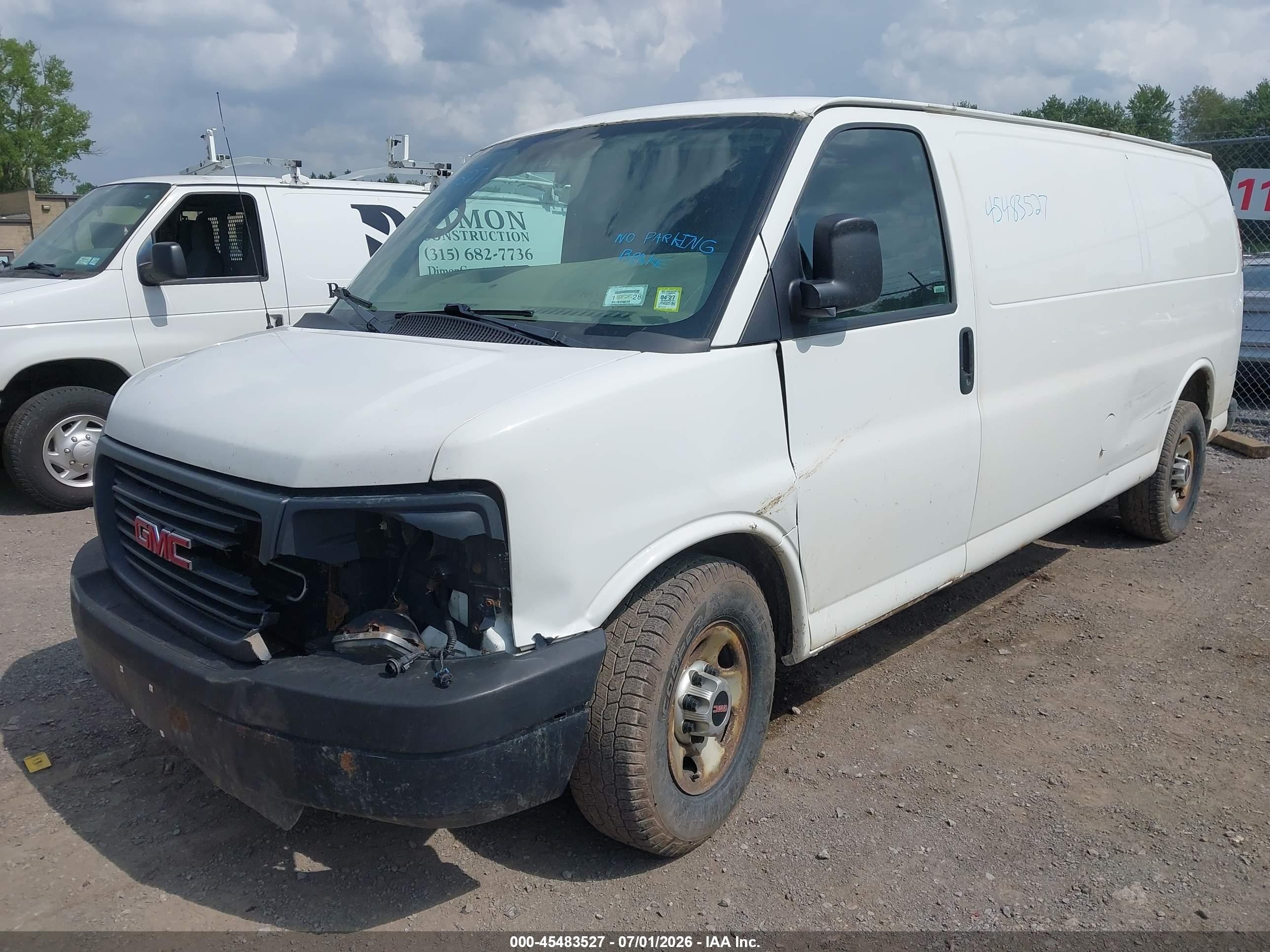 2013 Gmc Savana 2500 Work Van White vin: 1GTW7GCA2D1172579