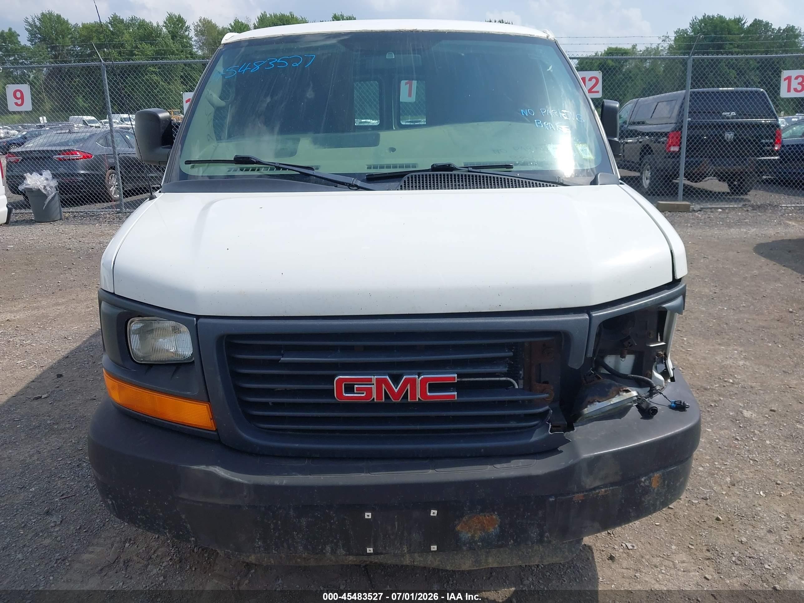 2013 Gmc Savana 2500 Work Van White vin: 1GTW7GCA2D1172579