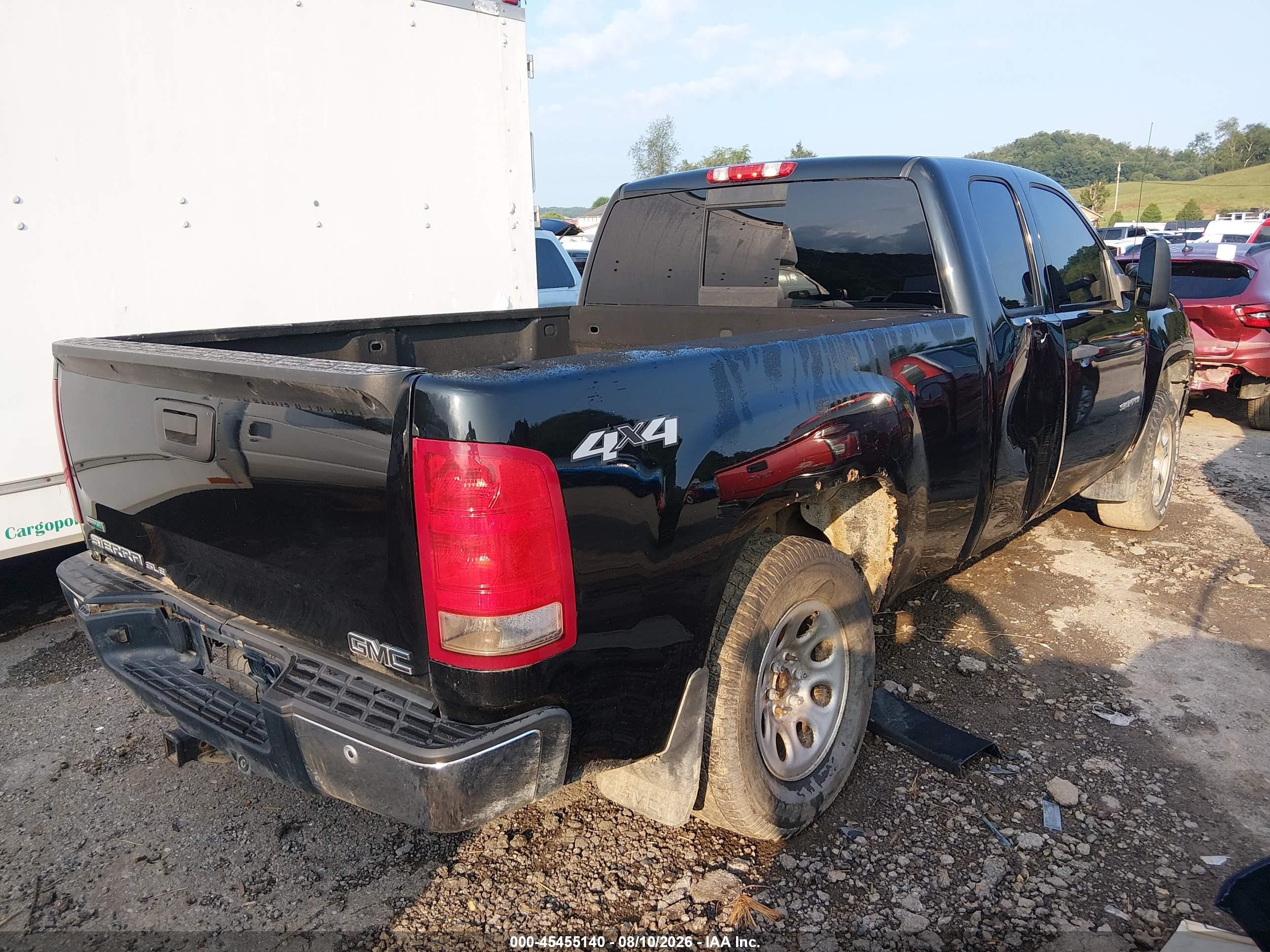 2010 Gmc Sierra 1500 Sle Black vin: 1GTYKVE21AZ227652