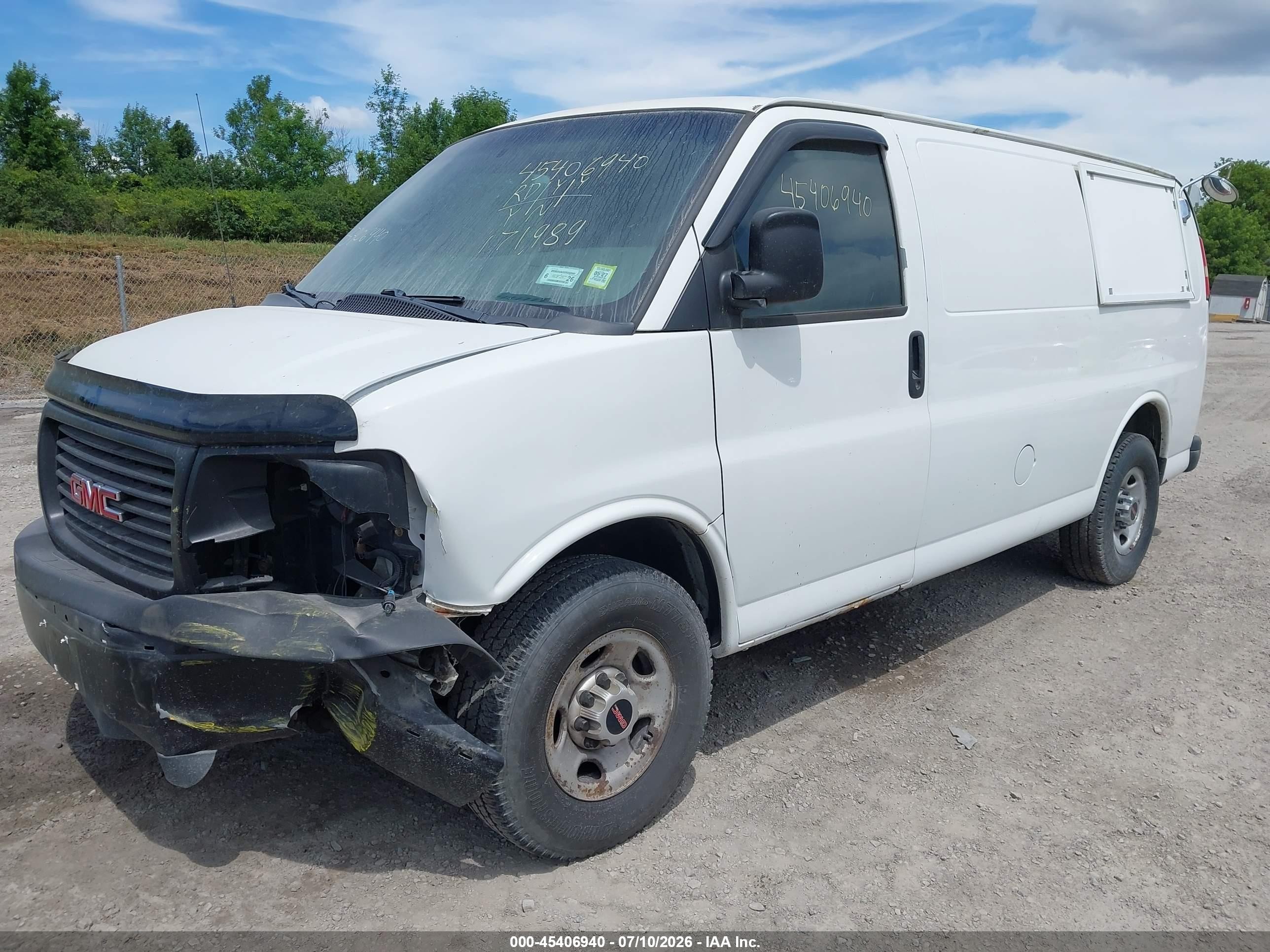 2011 Gmc Savana 3500 Work Van White vin: 1GTZ7TFG7B1184682